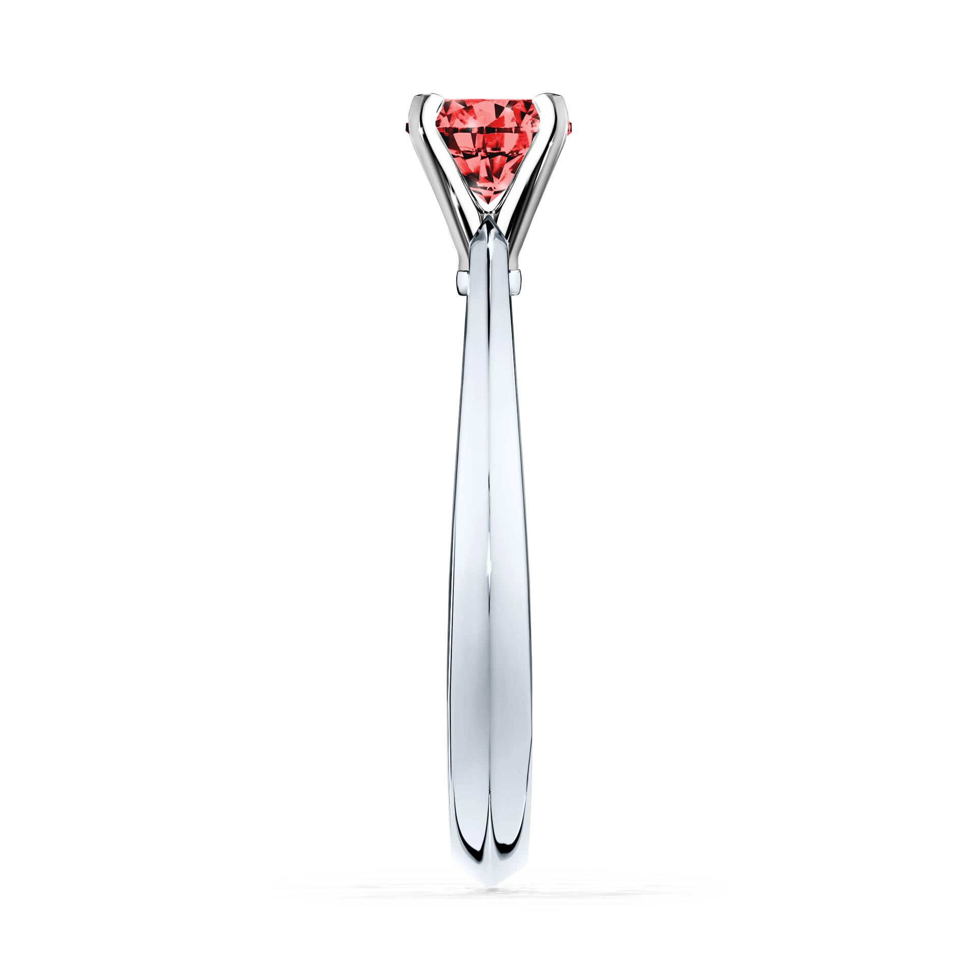 Pierścionek zaręczynowy My Angel z białego złota z czerwonym diamentem 0,25CT