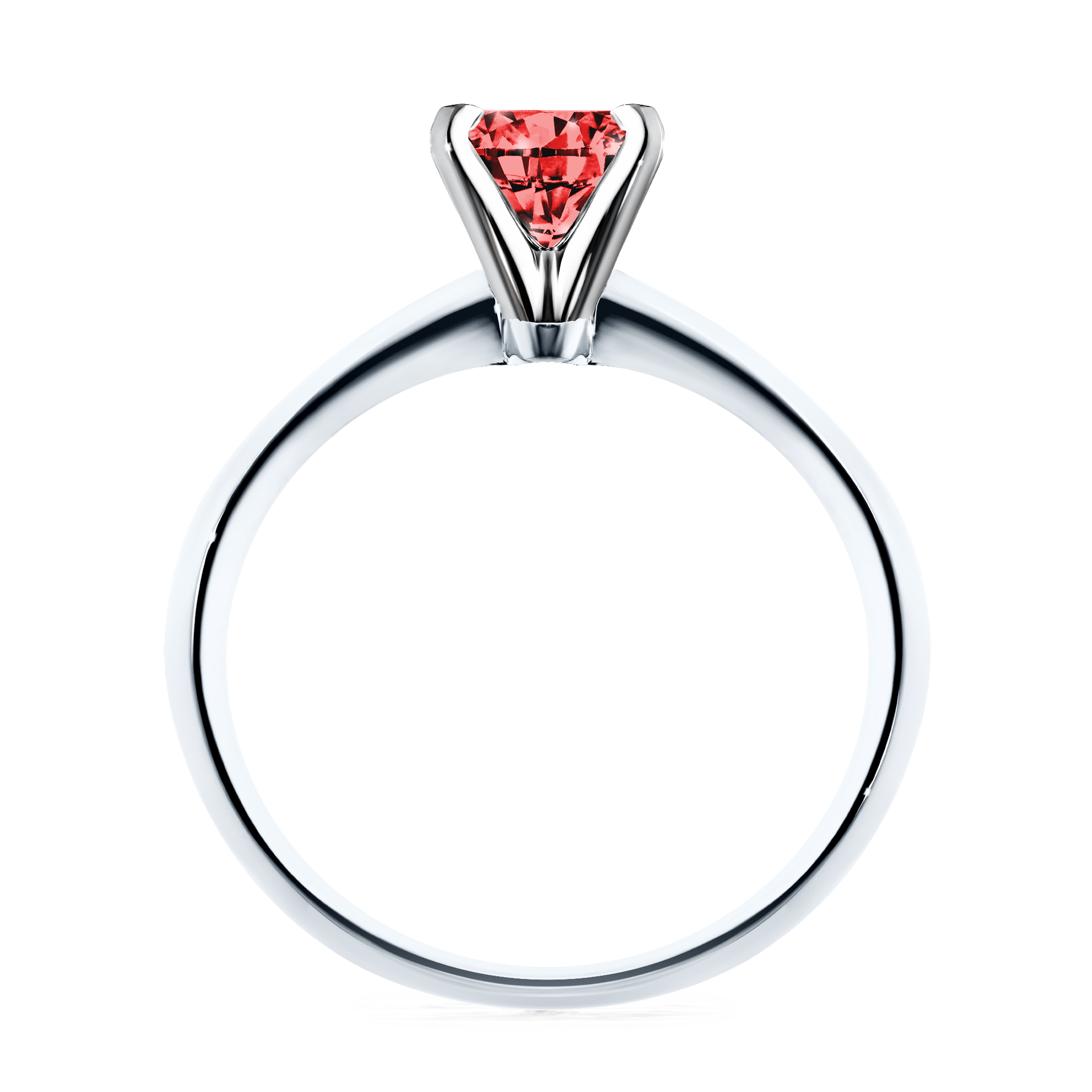 Pierścionek zaręczynowy My Angel z białego złota z czerwonym diamentem 0,50CT