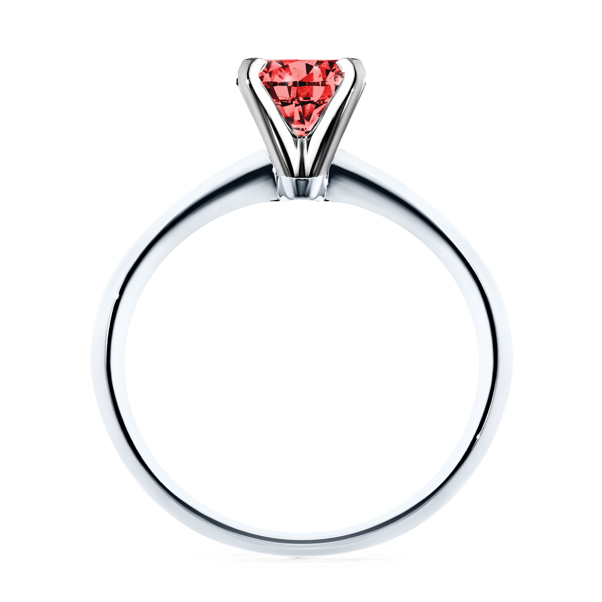 Pierścionek zaręczynowy My Angel z białego złota z czerwonym diamentem 0,80CT