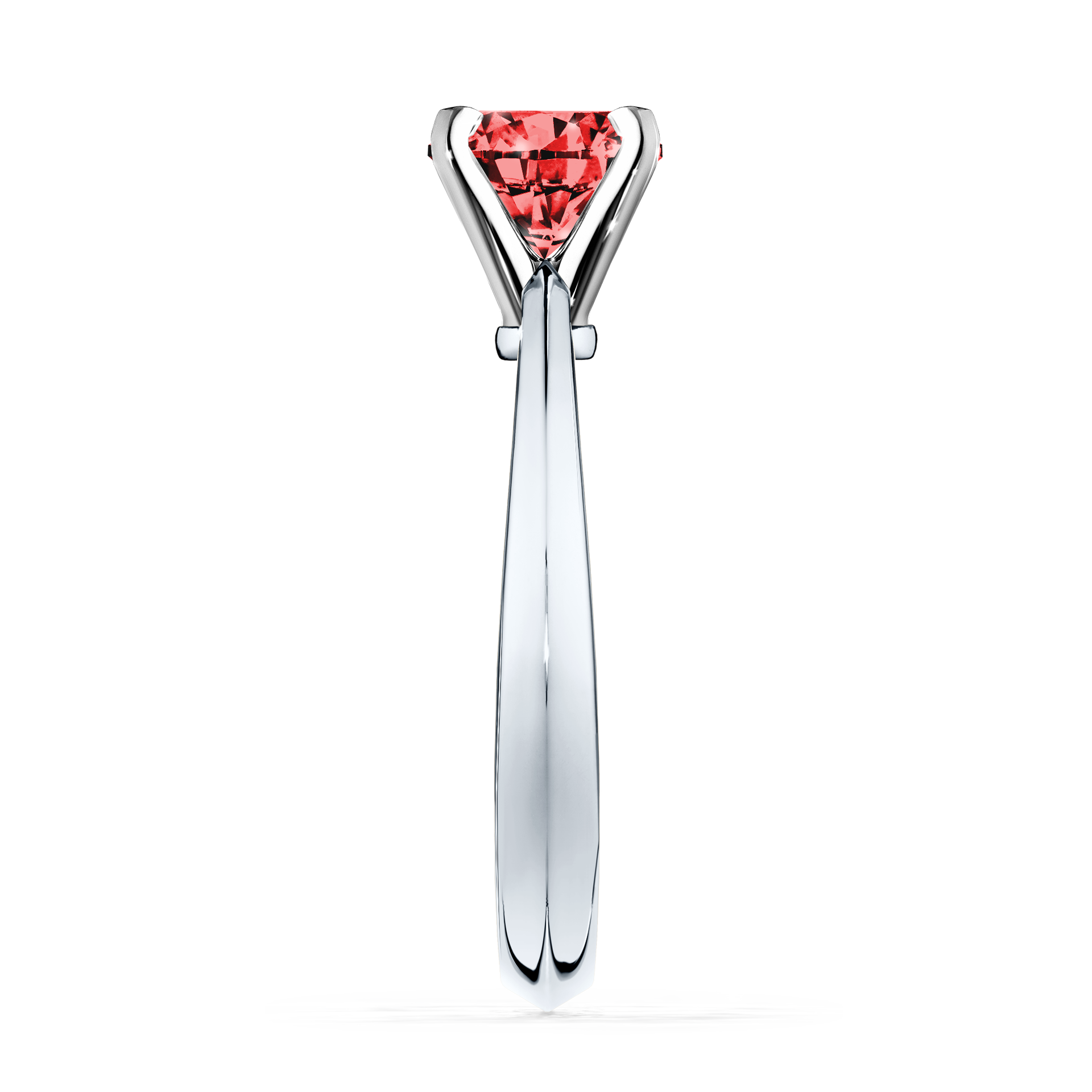Pierścionek zaręczynowy My Angel z białego złota z czerwonym diamentem 0,80CT