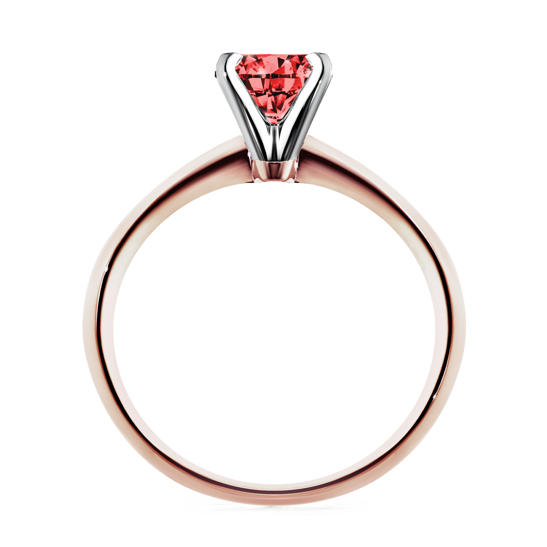 Pierścionek zaręczynowy My Angel z różowego złota z czerwonym diamentem 0,80CT