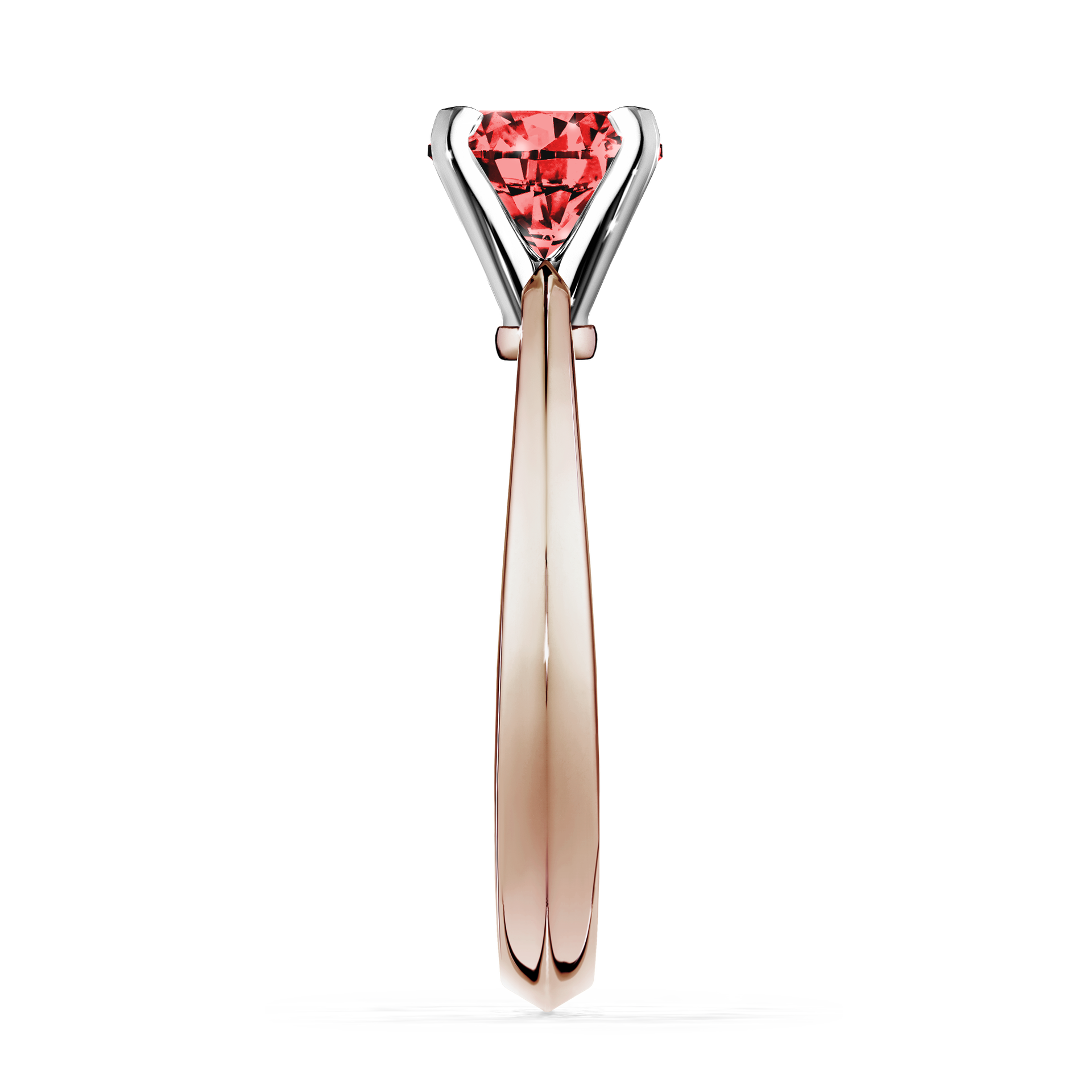 Pierścionek zaręczynowy My Angel z różowego złota z czerwonym diamentem 0,80CT