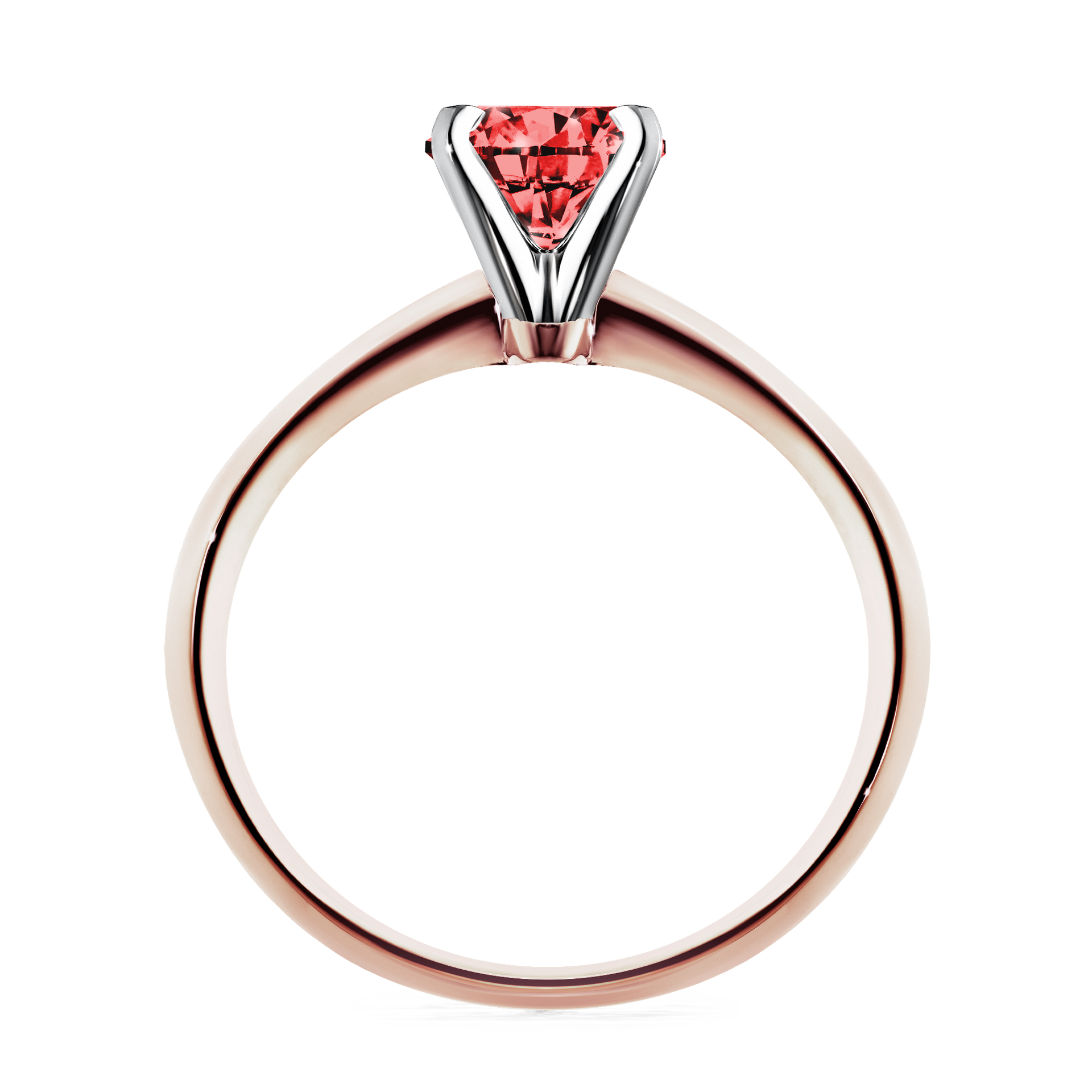 Pierścionek zaręczynowy My Angel z różowego złota z czerwonym diamentem 1,00CT