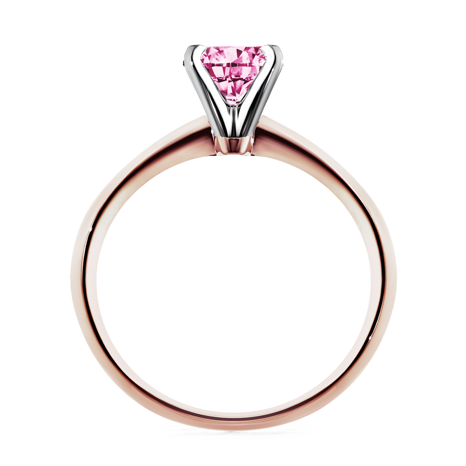 Pierścionek zaręczynowy My Angel z różowego złota z różowym diamentem 0,80CT