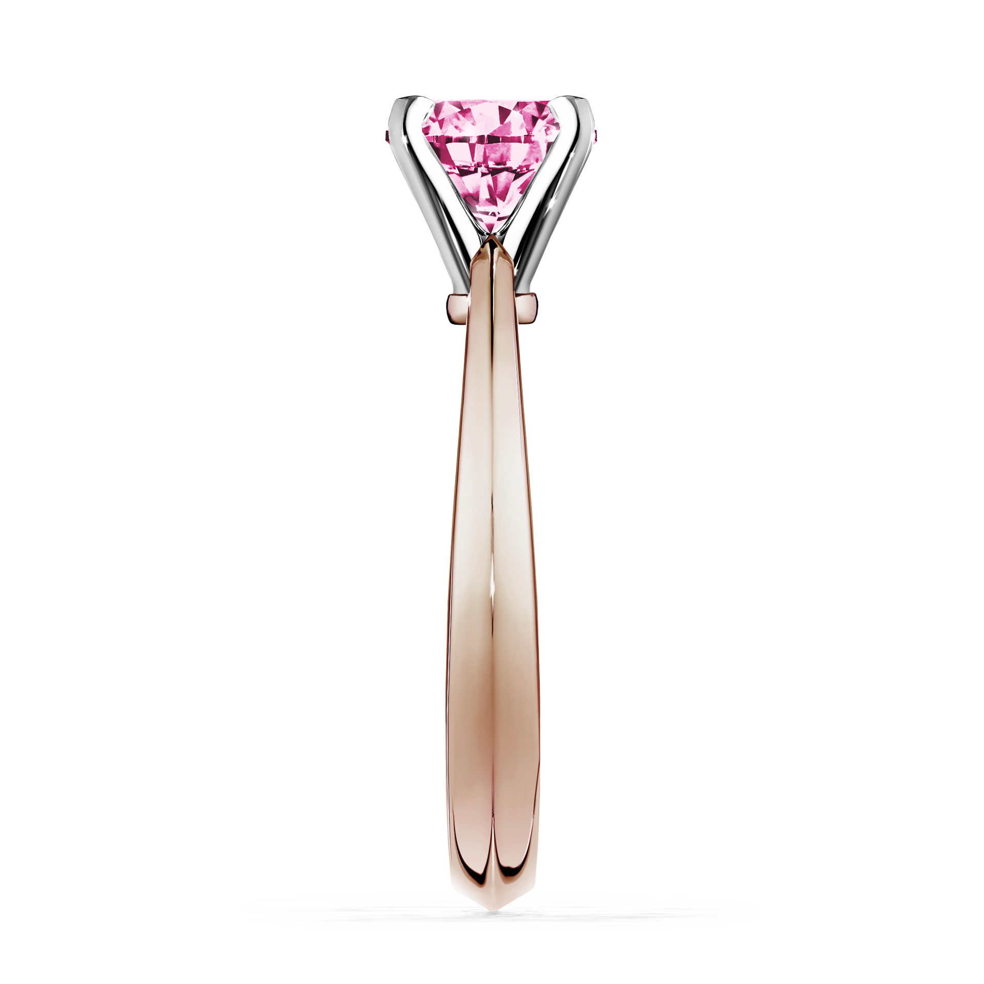 Pierścionek zaręczynowy My Angel z różowego złota z różowym diamentem 0,80CT