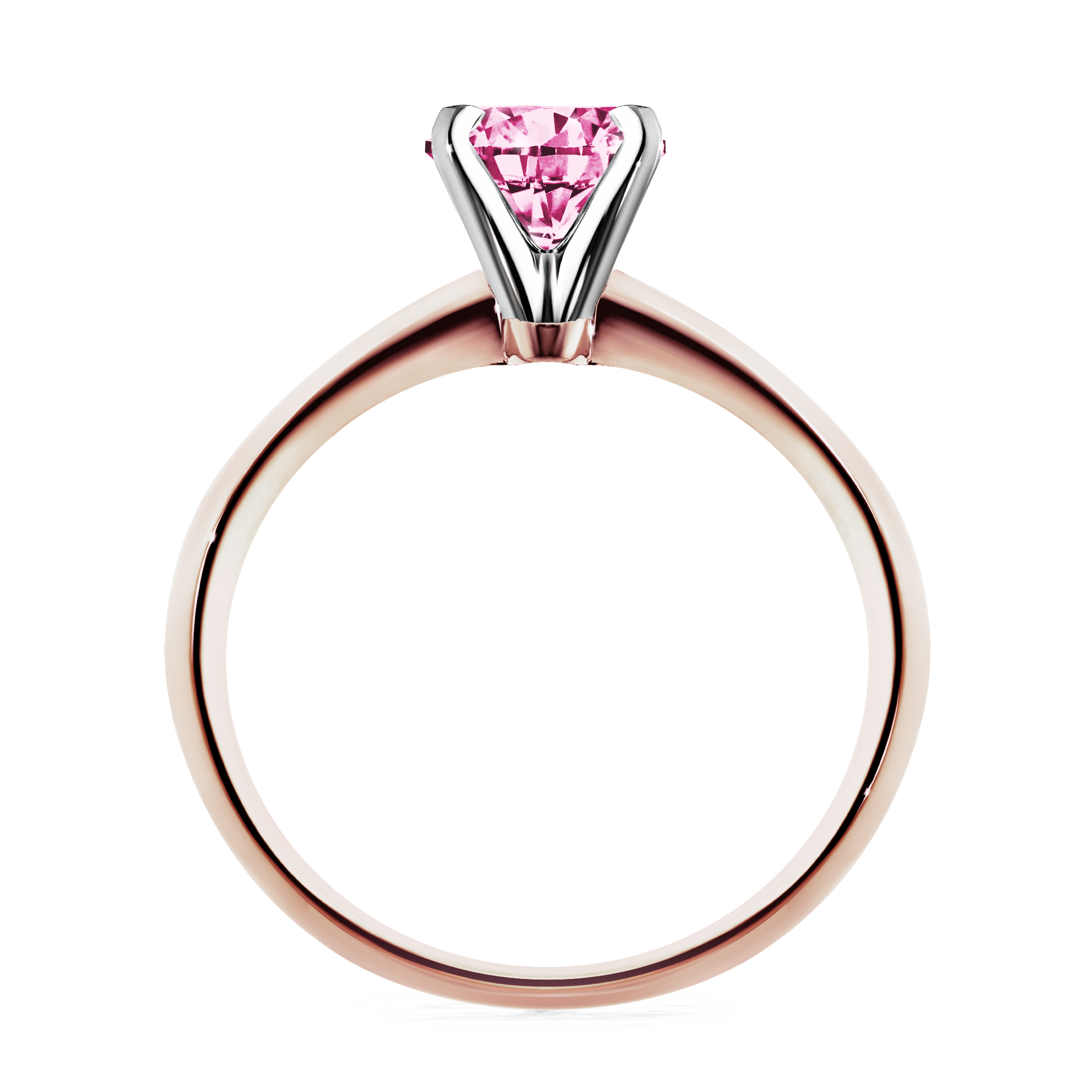 Pierścionek zaręczynowy My Angel z różowego złota z różowym diamentem 1,00CT