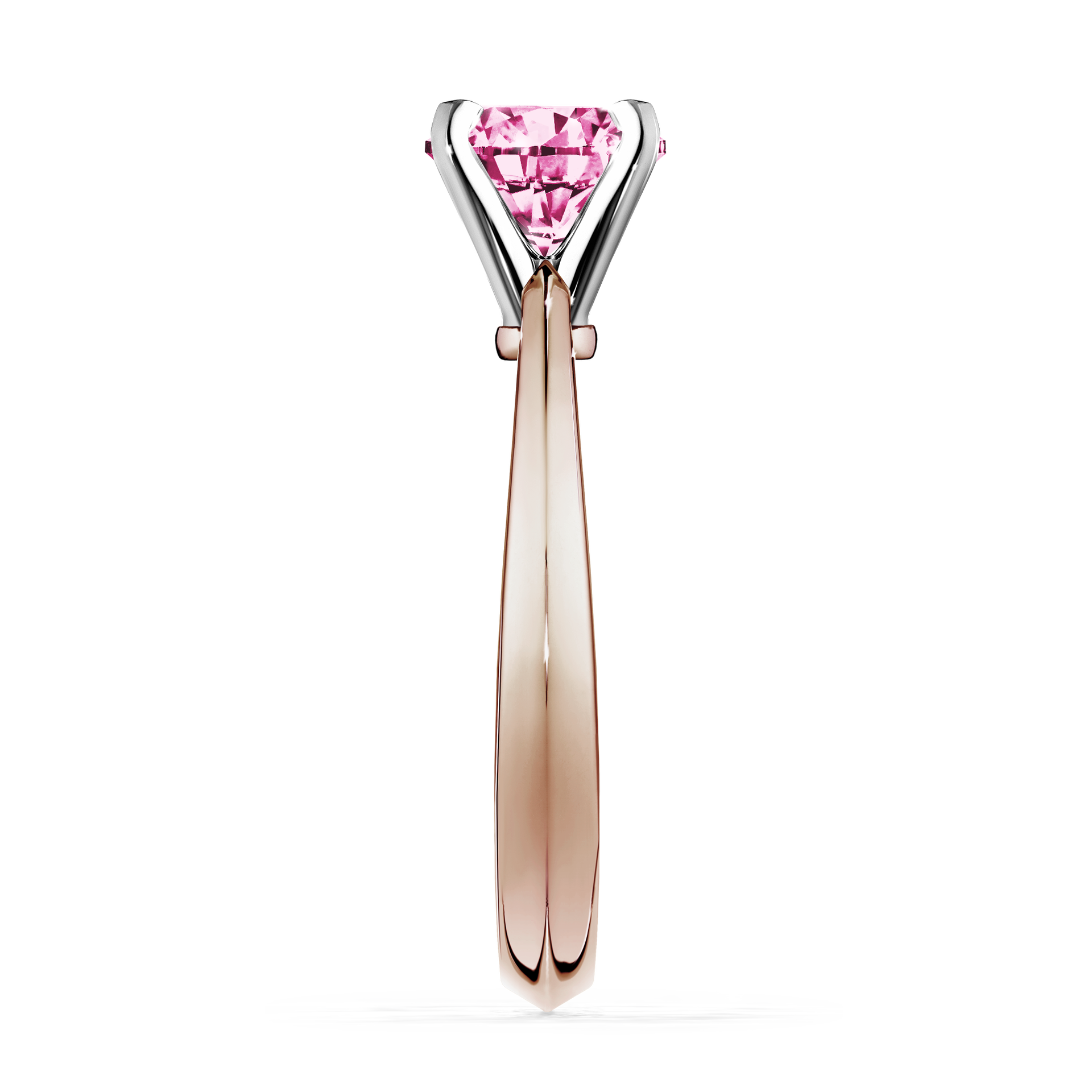Pierścionek zaręczynowy My Angel z różowego złota z różowym diamentem 1,00CT