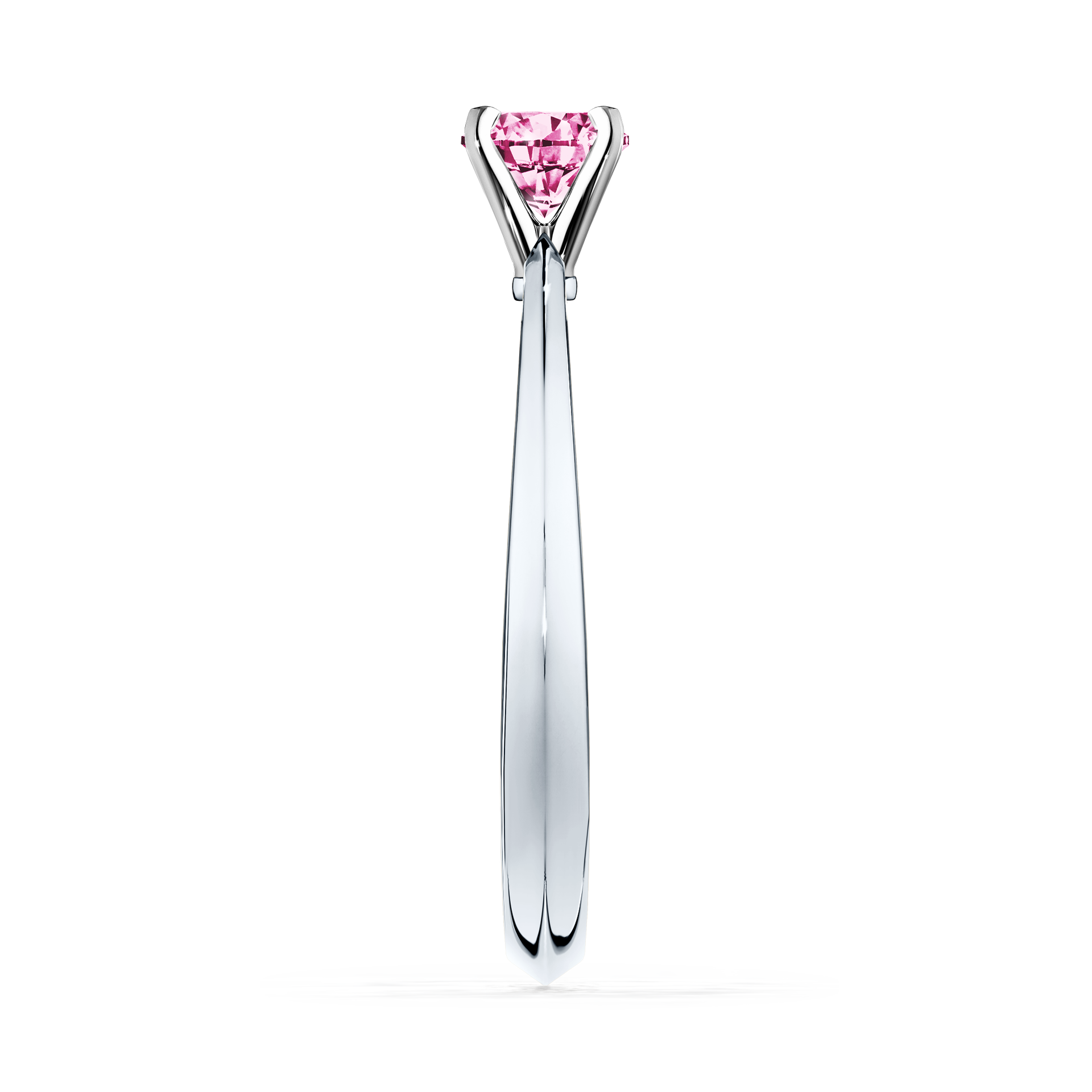 Pierścionek zaręczynowy My Angel z białego złota z różowym diamentem 0,17CT
