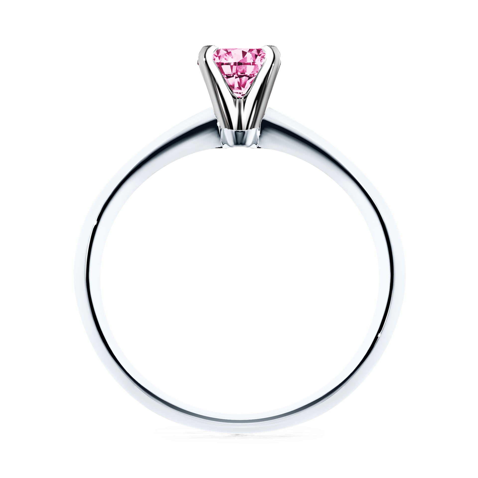 Pierścionek zaręczynowy My Angel z białego złota z różowym diamentem 0,25CT