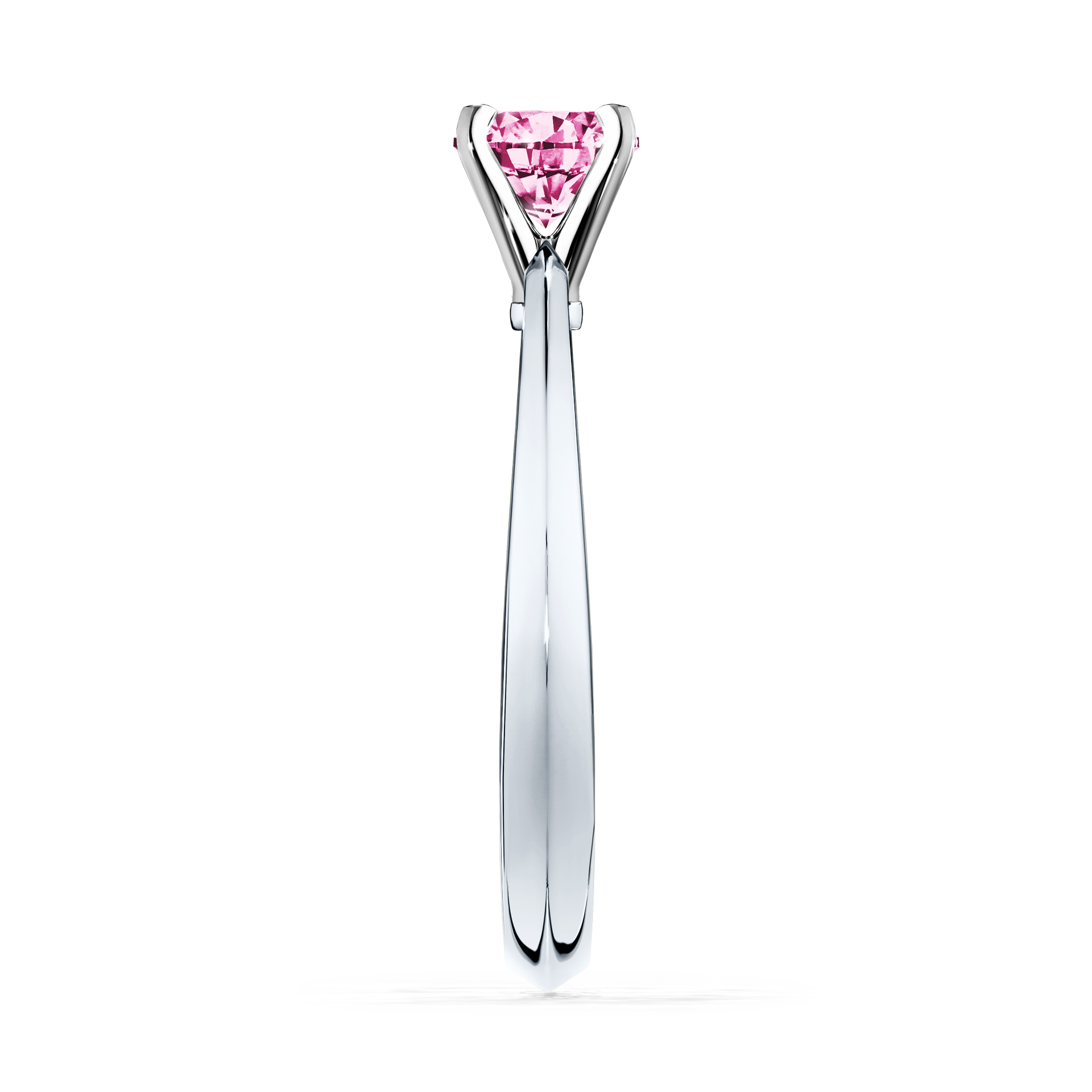 Pierścionek zaręczynowy My Angel z białego złota z różowym diamentem 0,25CT