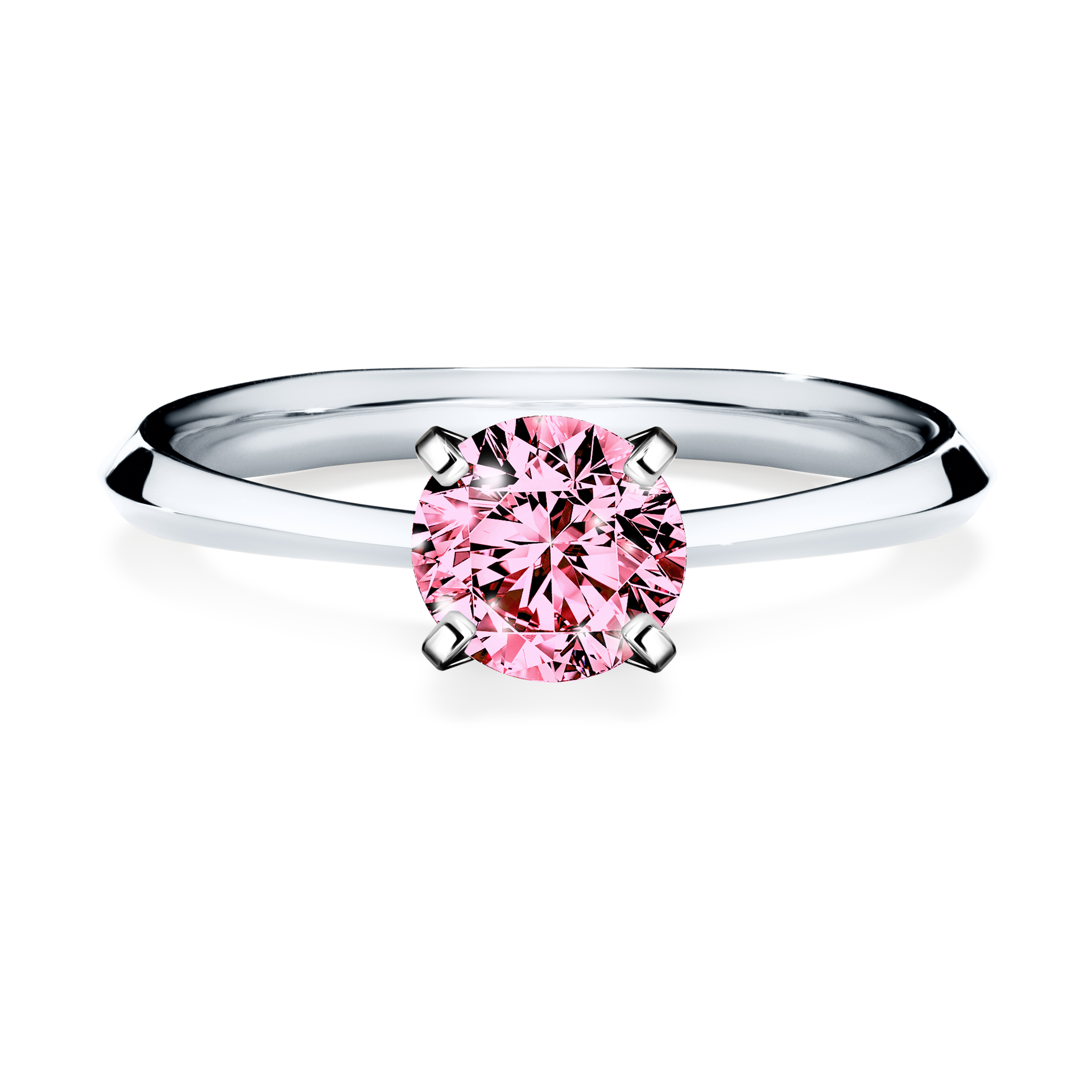 Pierścionek zaręczynowy My Angel z białego złota z różowym diamentem 0,80CT