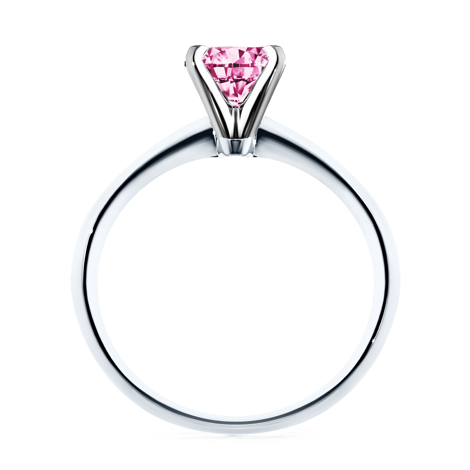 Pierścionek zaręczynowy My Angel z białego złota z różowym diamentem 0,80CT