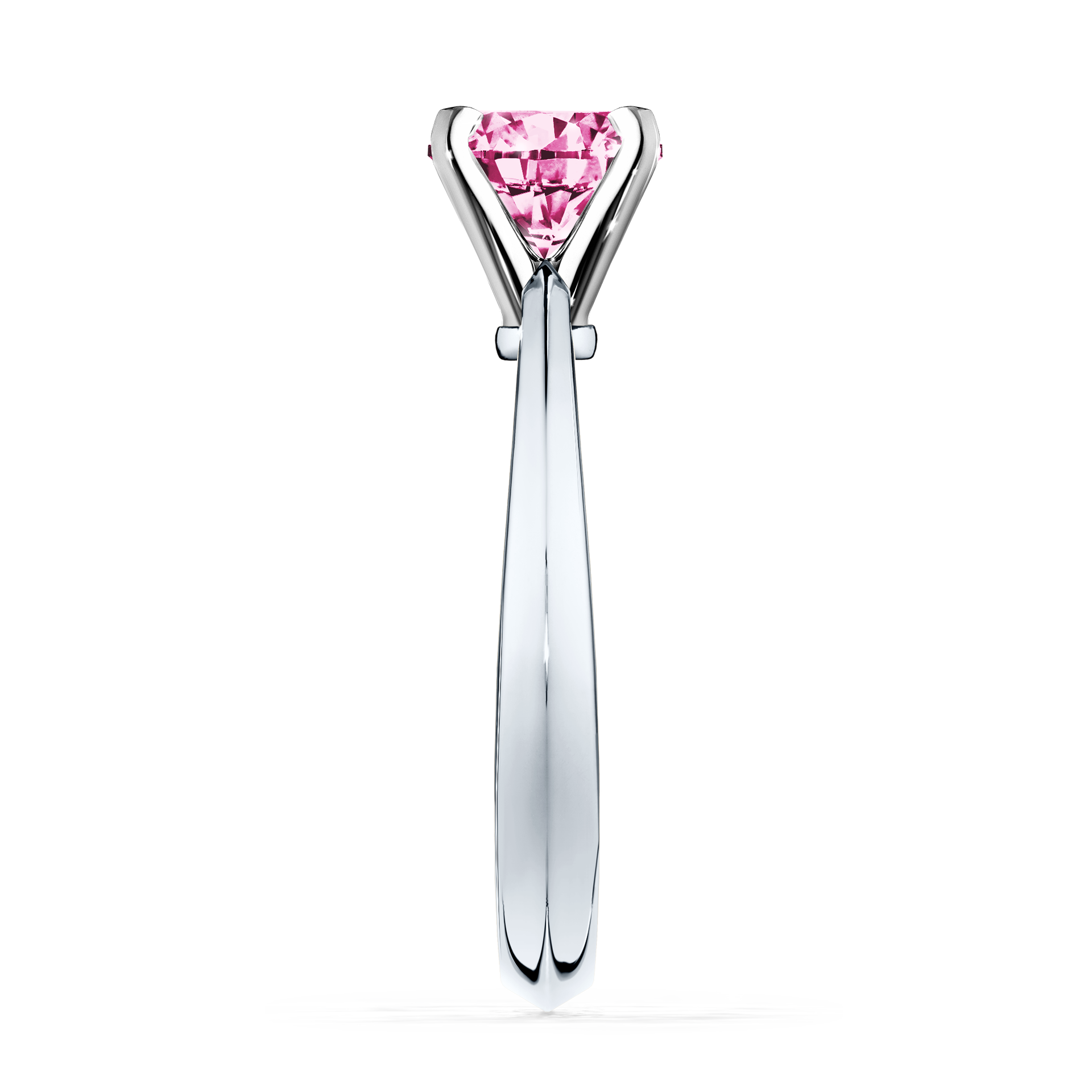 Pierścionek zaręczynowy My Angel z białego złota z różowym diamentem 0,80CT