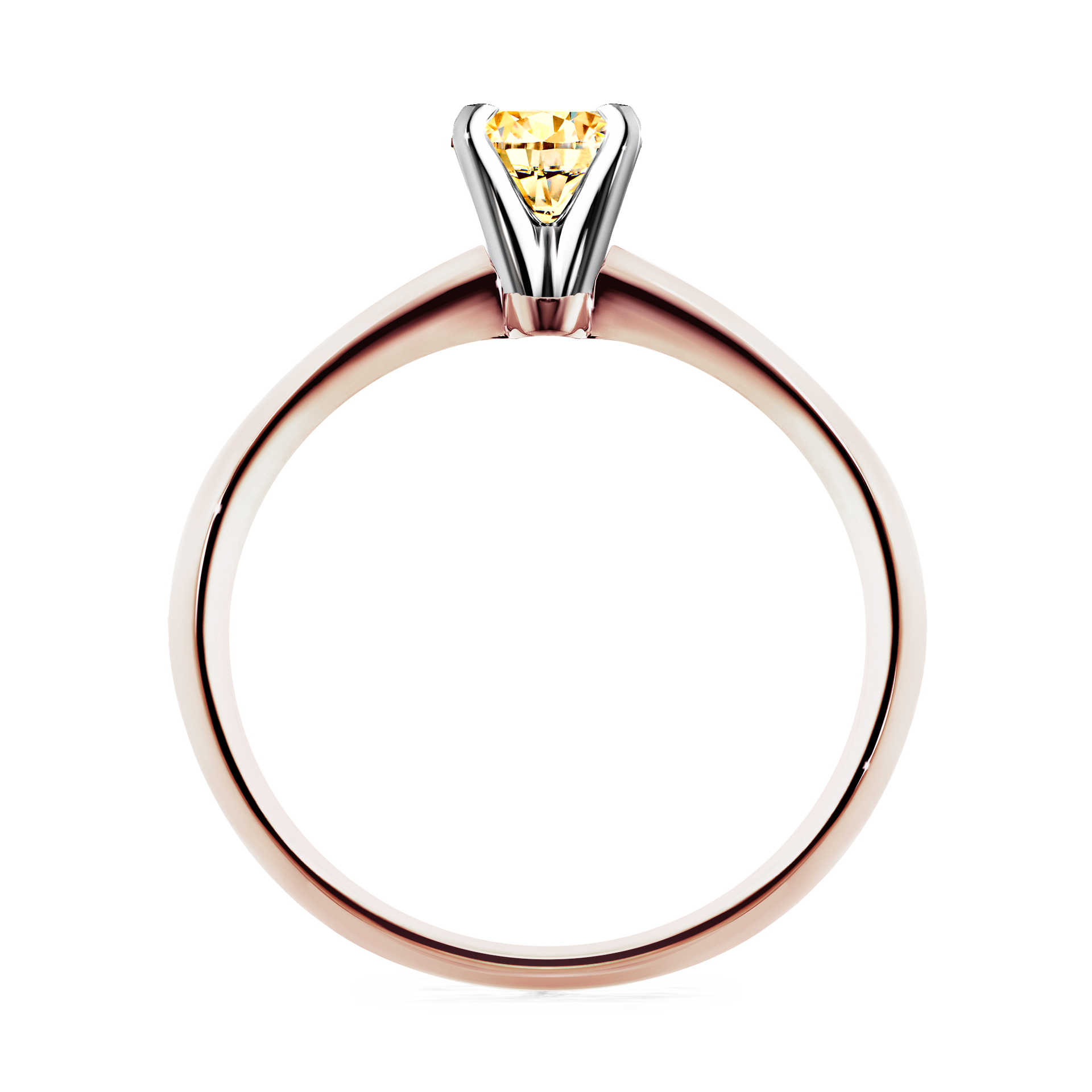 Pierścionek zaręczynowy My Angel z różowego złota z żółtym diamentem 0,25CT