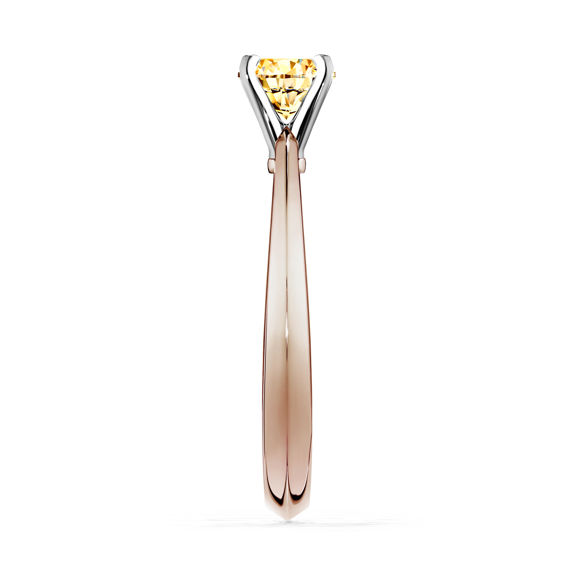 Pierścionek zaręczynowy My Angel z różowego złota z żółtym diamentem 0,25CT