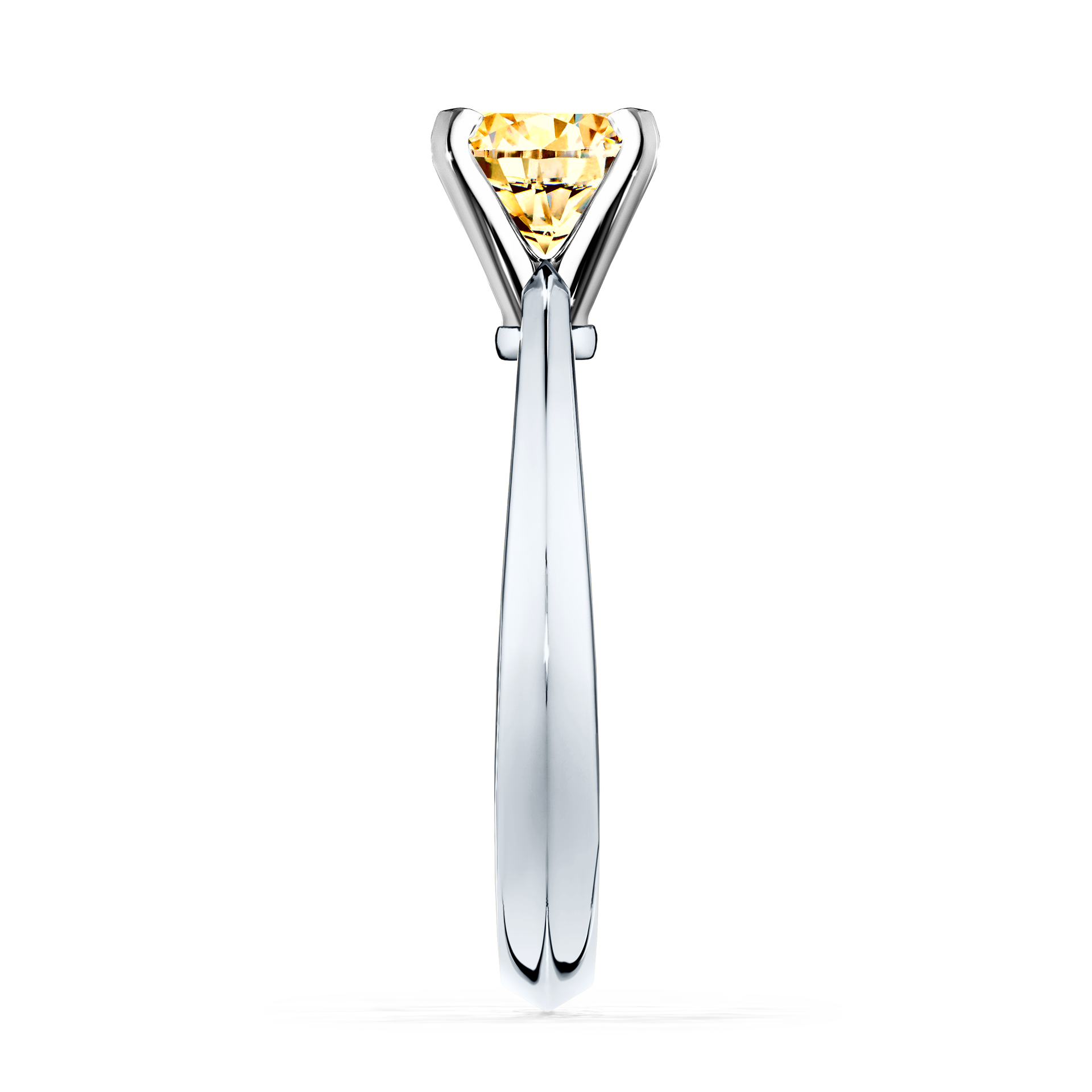 Pierścionek zaręczynowy My Angel z białego złota z żółtym diamentem 0,50CT
