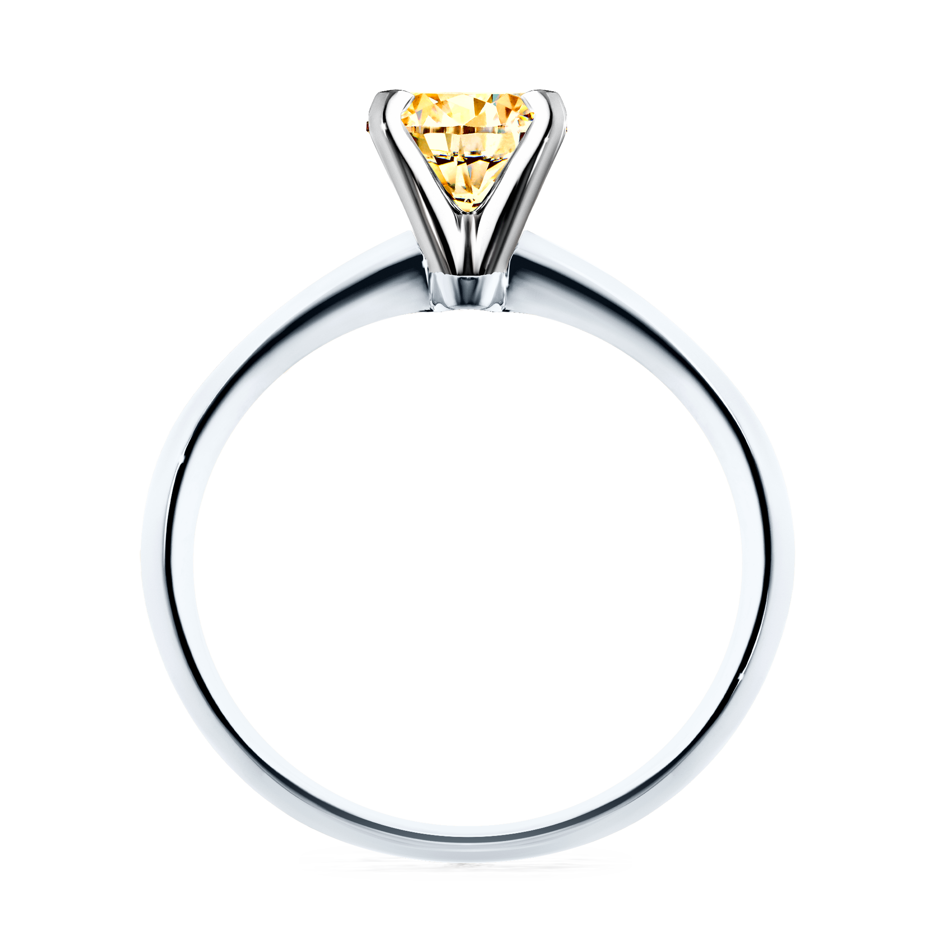 Pierścionek zaręczynowy My Angel z białego złota z żółtym diamentem 0,80CT