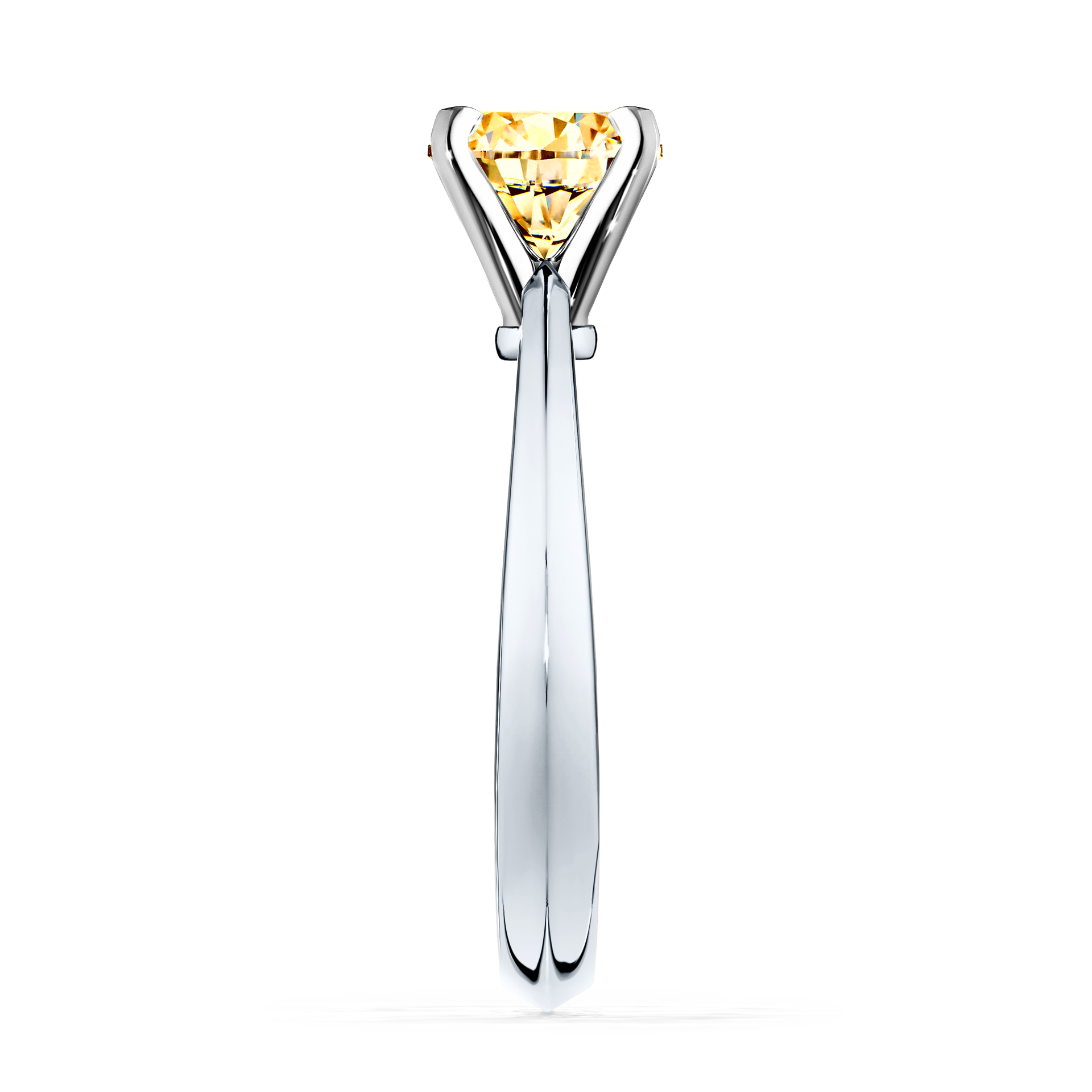 Pierścionek zaręczynowy My Angel z białego złota z żółtym diamentem 0,80CT