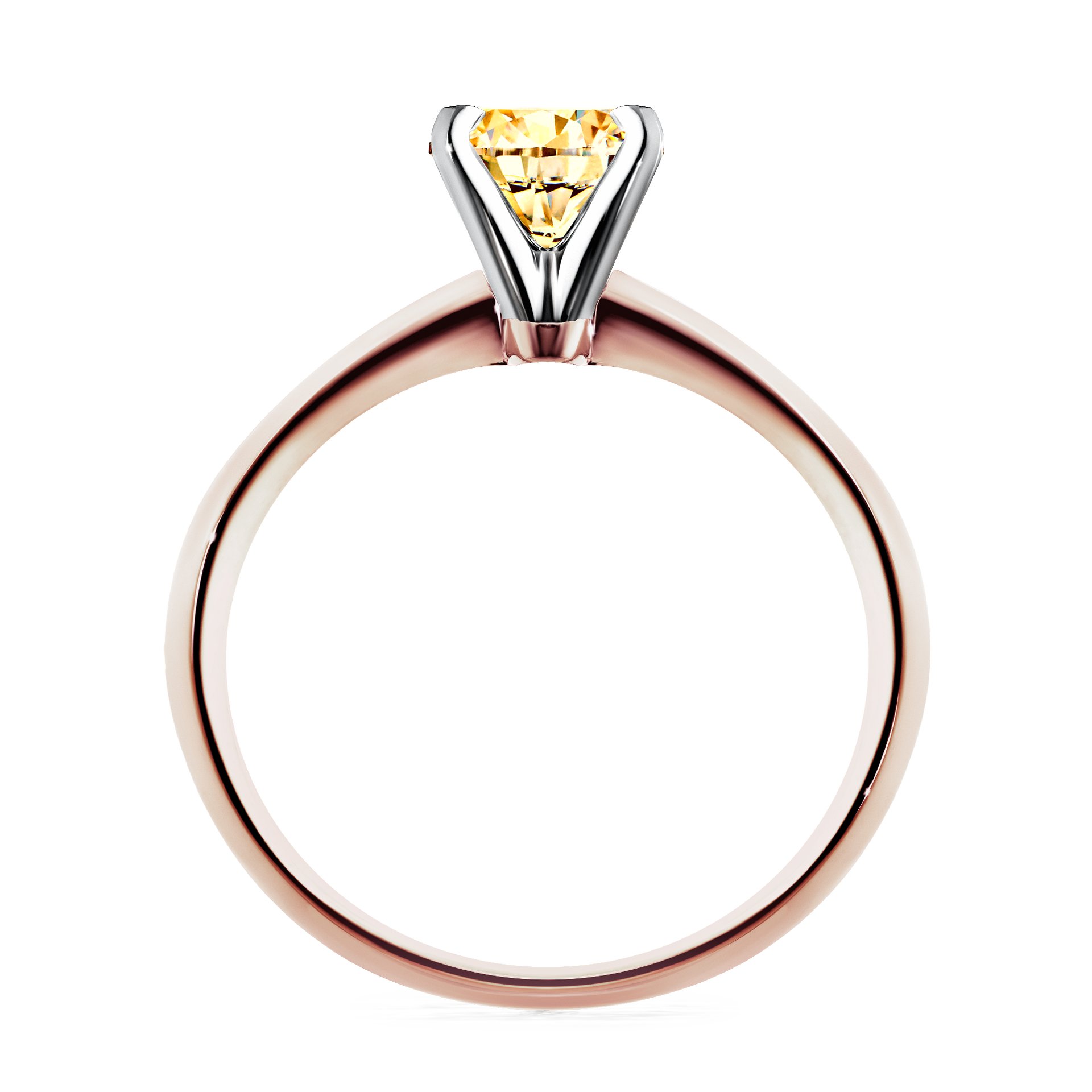 Pierścionek zaręczynowy My Angel z różowego złota z żółtym diamentem 0,80CT
