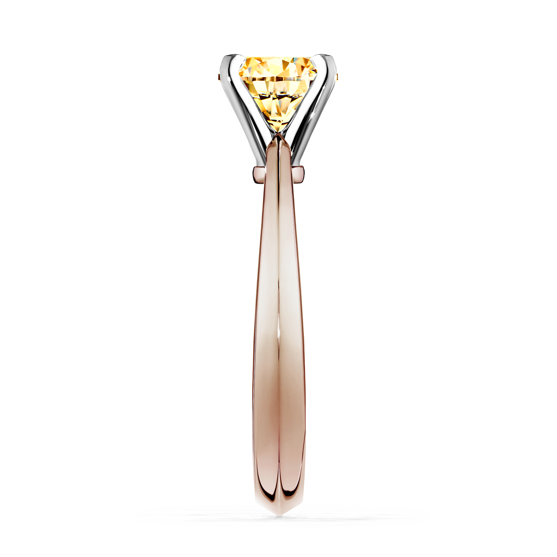 Pierścionek zaręczynowy My Angel z różowego złota z żółtym diamentem 0,80CT