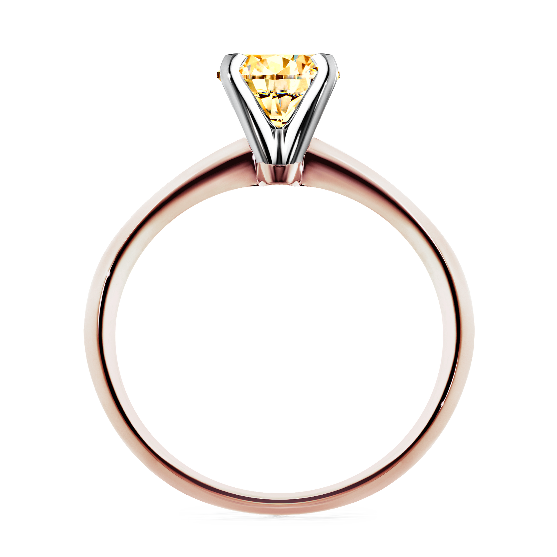 Pierścionek zaręczynowy My Angel z różowego złota z żółtym diamentem 1,00CT