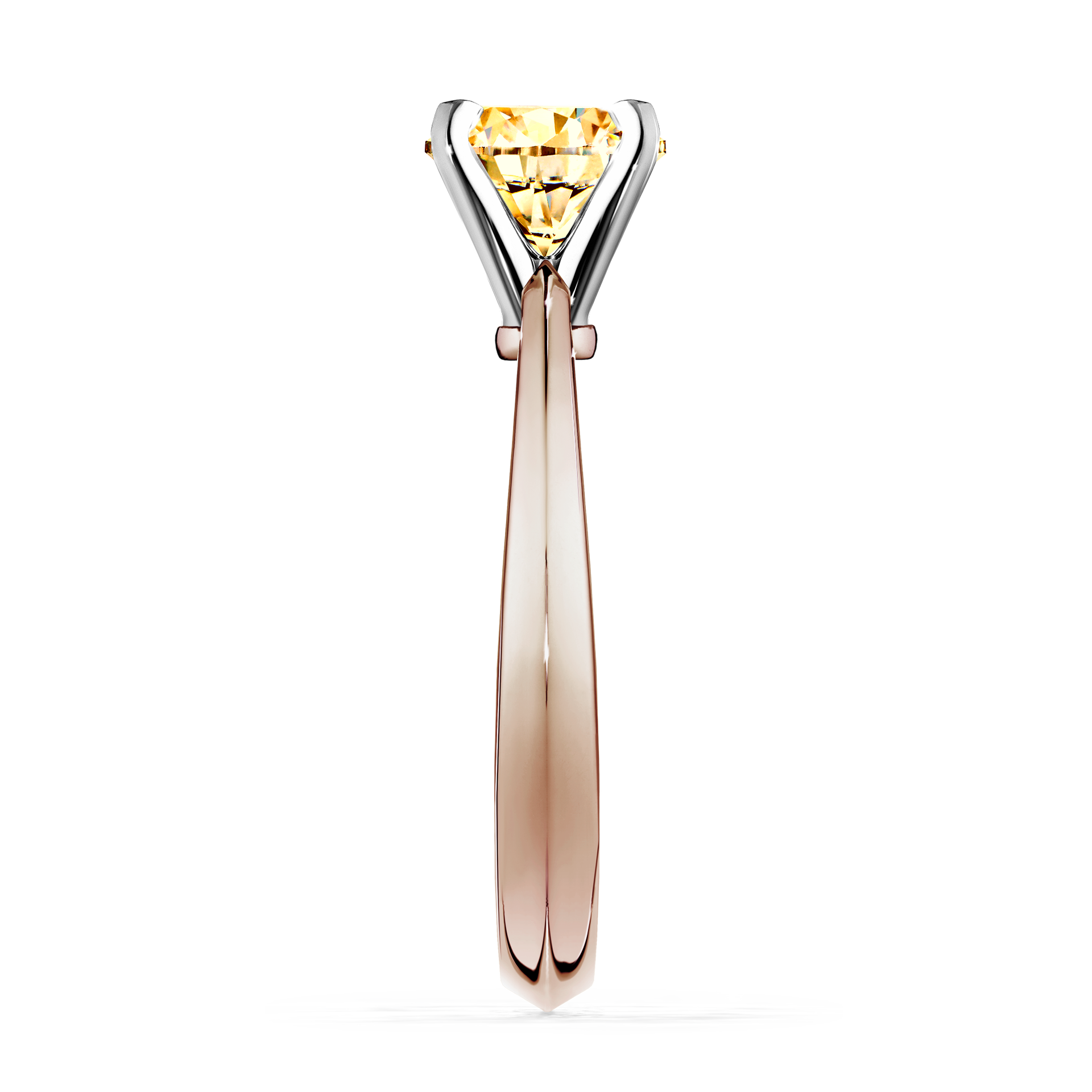 Pierścionek zaręczynowy My Angel z różowego złota z żółtym diamentem 1,00CT