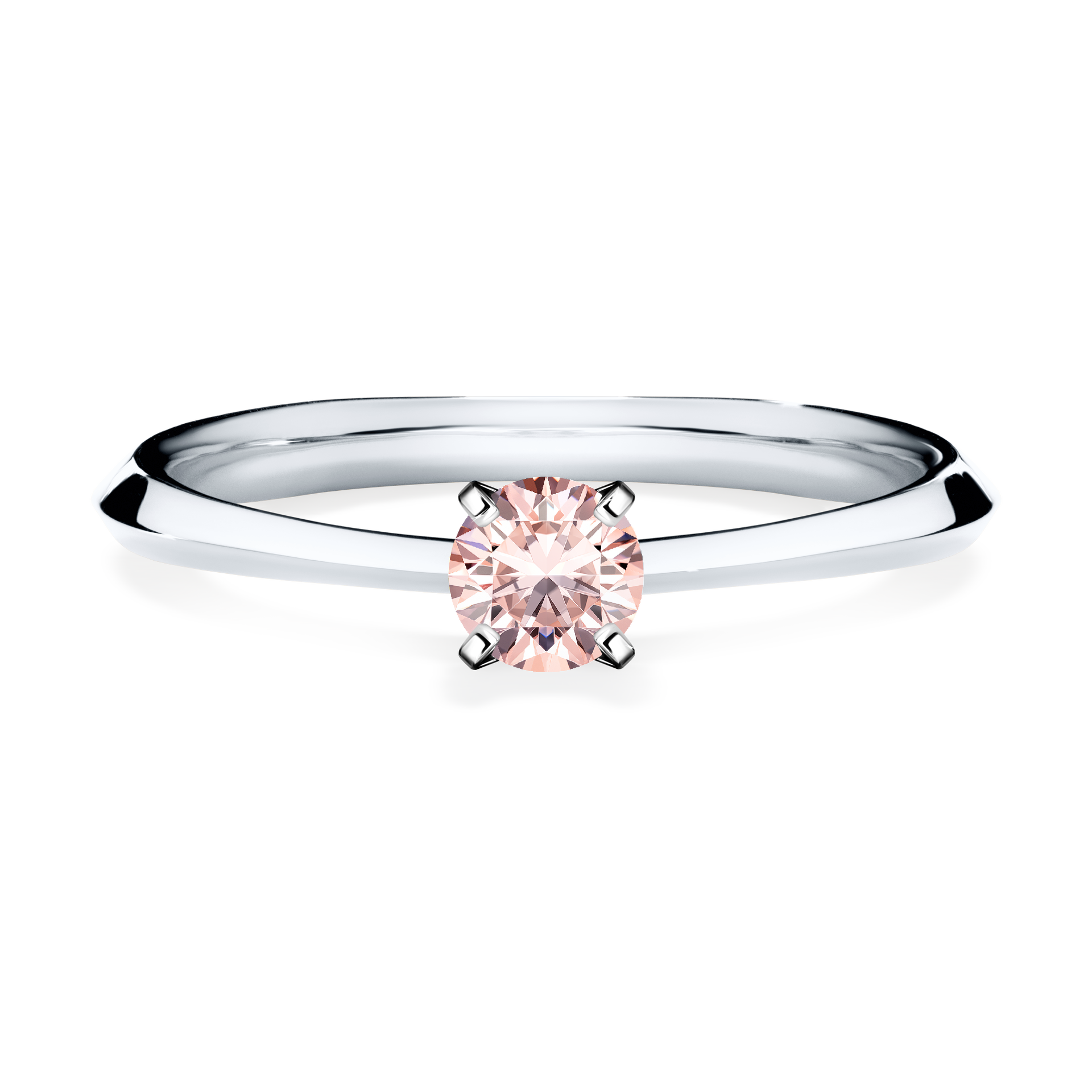 Pierścionek zaręczynowy My Angel z białego złota z morganitem 0,25CT