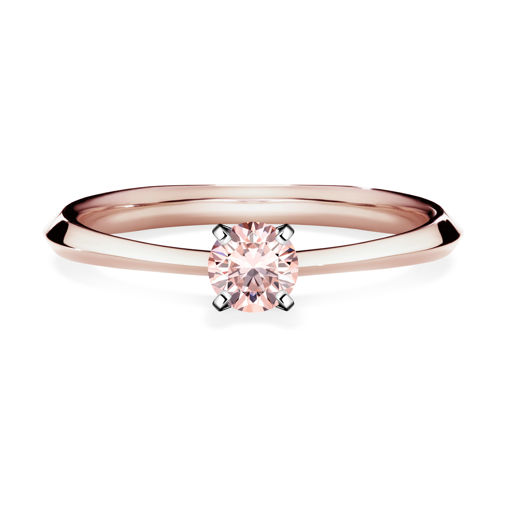 Pierścionek zaręczynowy My Angel z różowego złota z morganitem 0,25CT