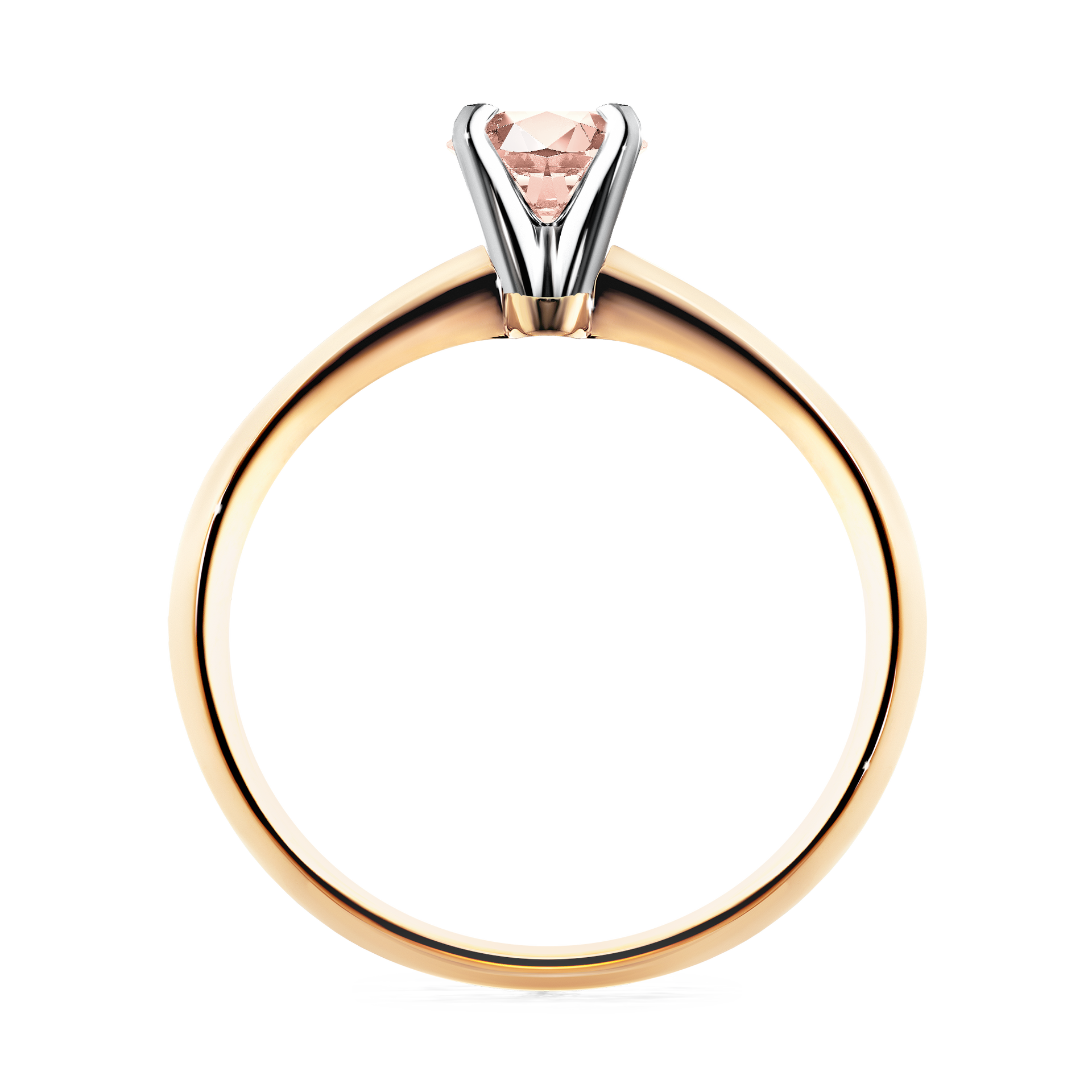 Pierścionek zaręczynowy My Angel z żółtego złota z morganitem 0,25CT