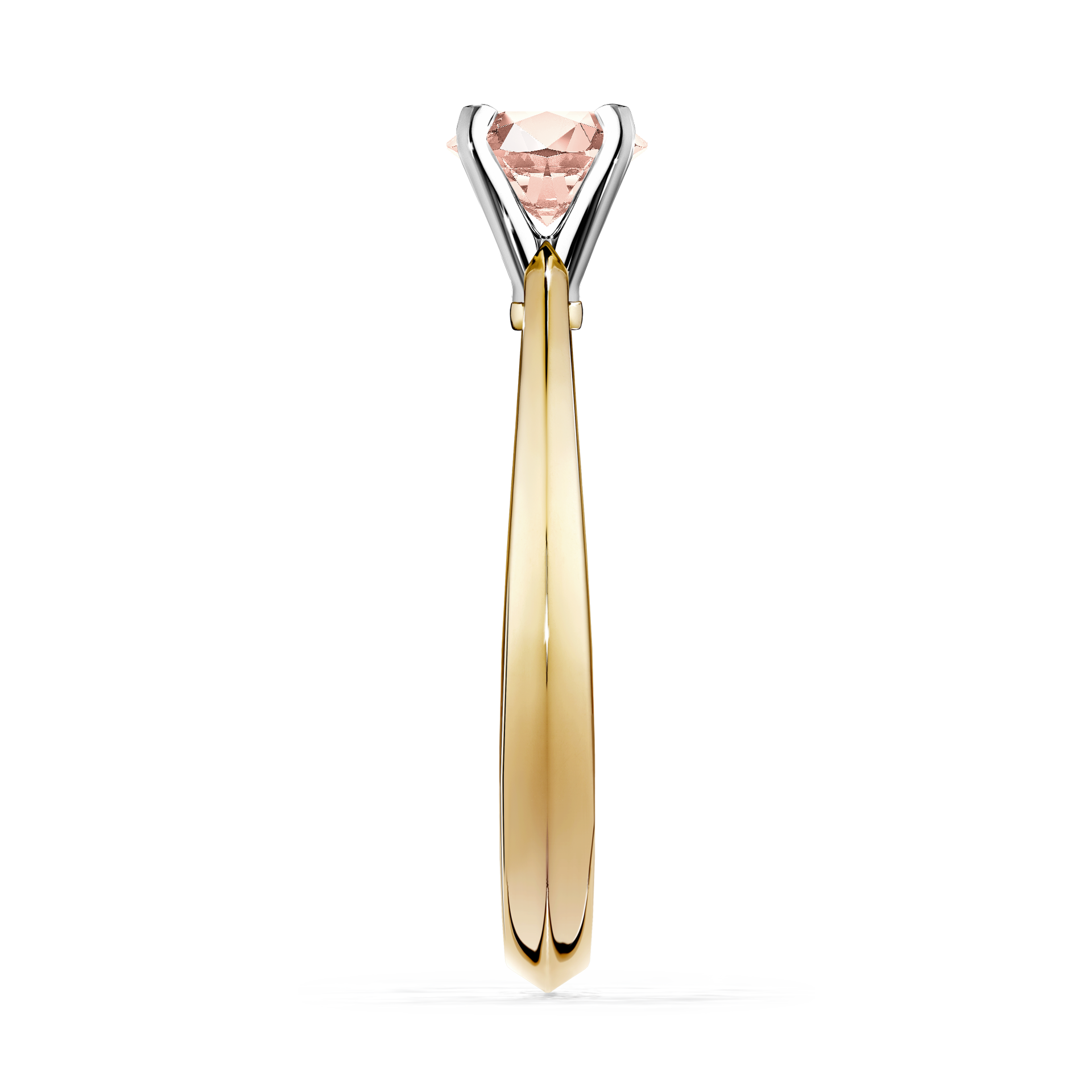 Pierścionek zaręczynowy My Angel z żółtego złota z morganitem 0,25CT
