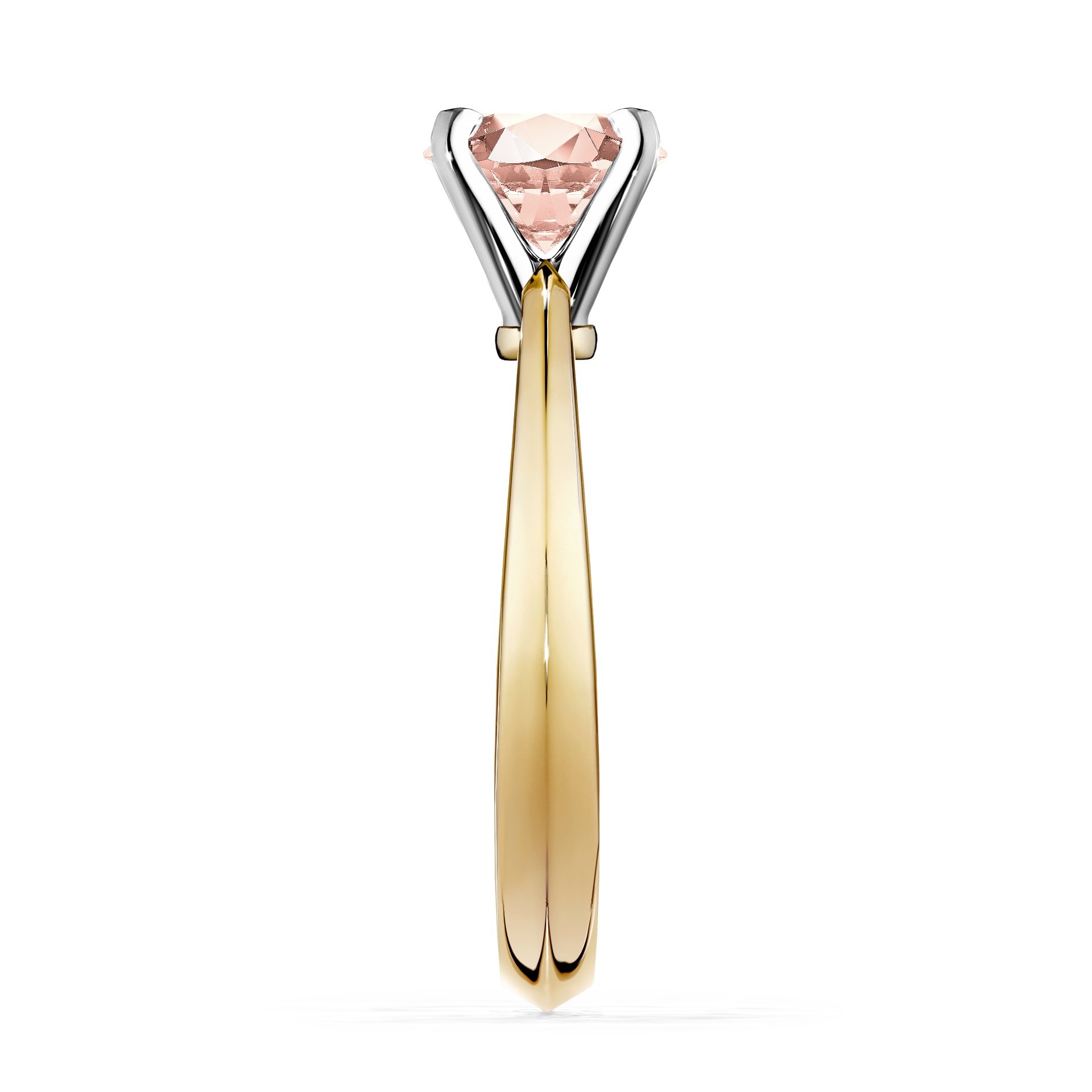 Pierścionek zaręczynowy My Angel z żółtego złota z morganitem 0,50CT