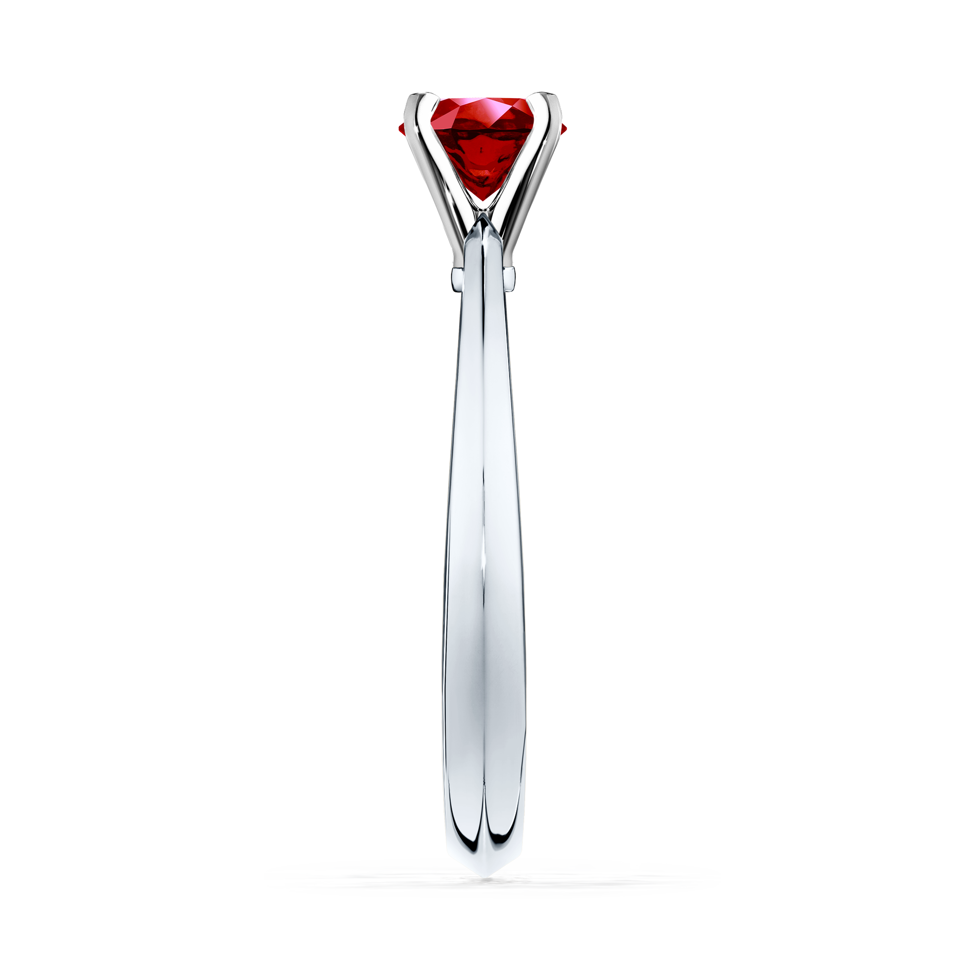 Pierścionek zaręczynowy My Angel z białego złota z rubinem 0,25CT