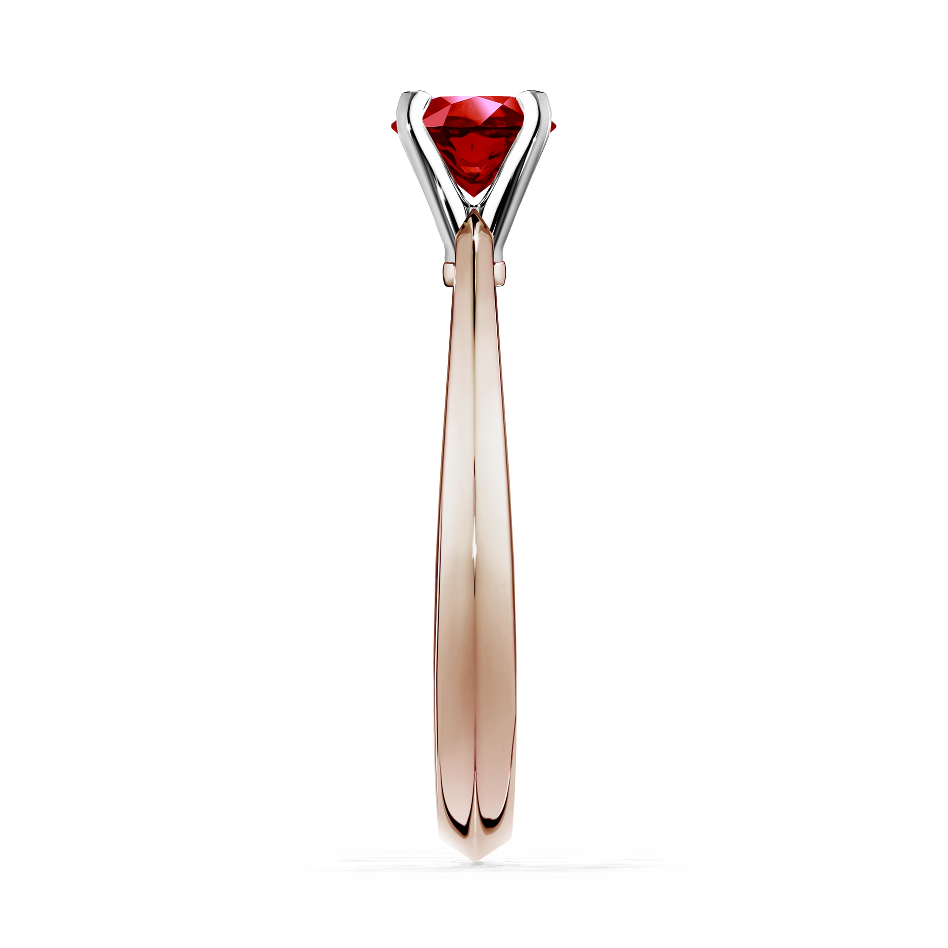 Pierścionek zaręczynowy My Angel z różowego złota z rubinem 0,25CT