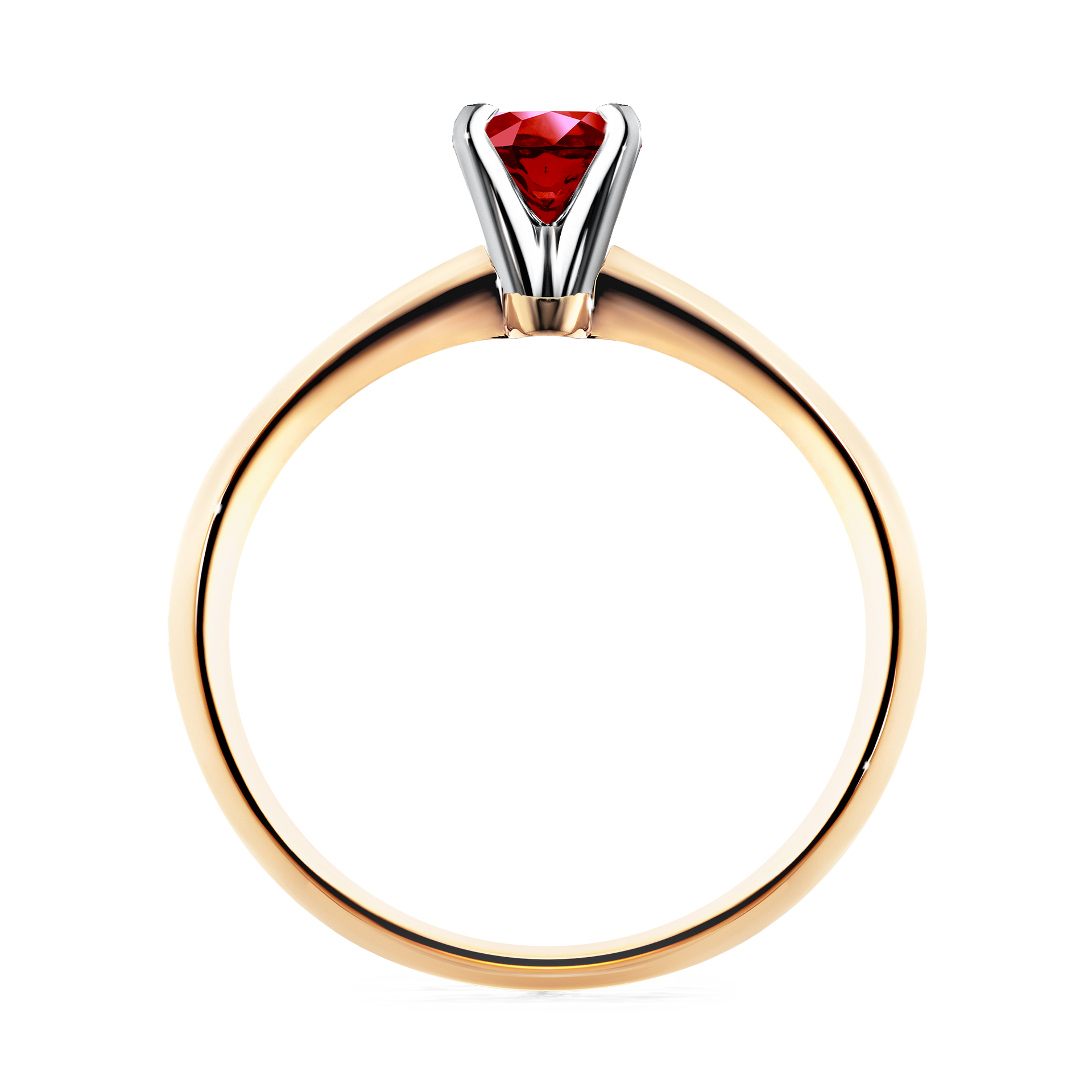 Pierścionek zaręczynowy My Angel z żółtego złota z rubinem 0,25CT