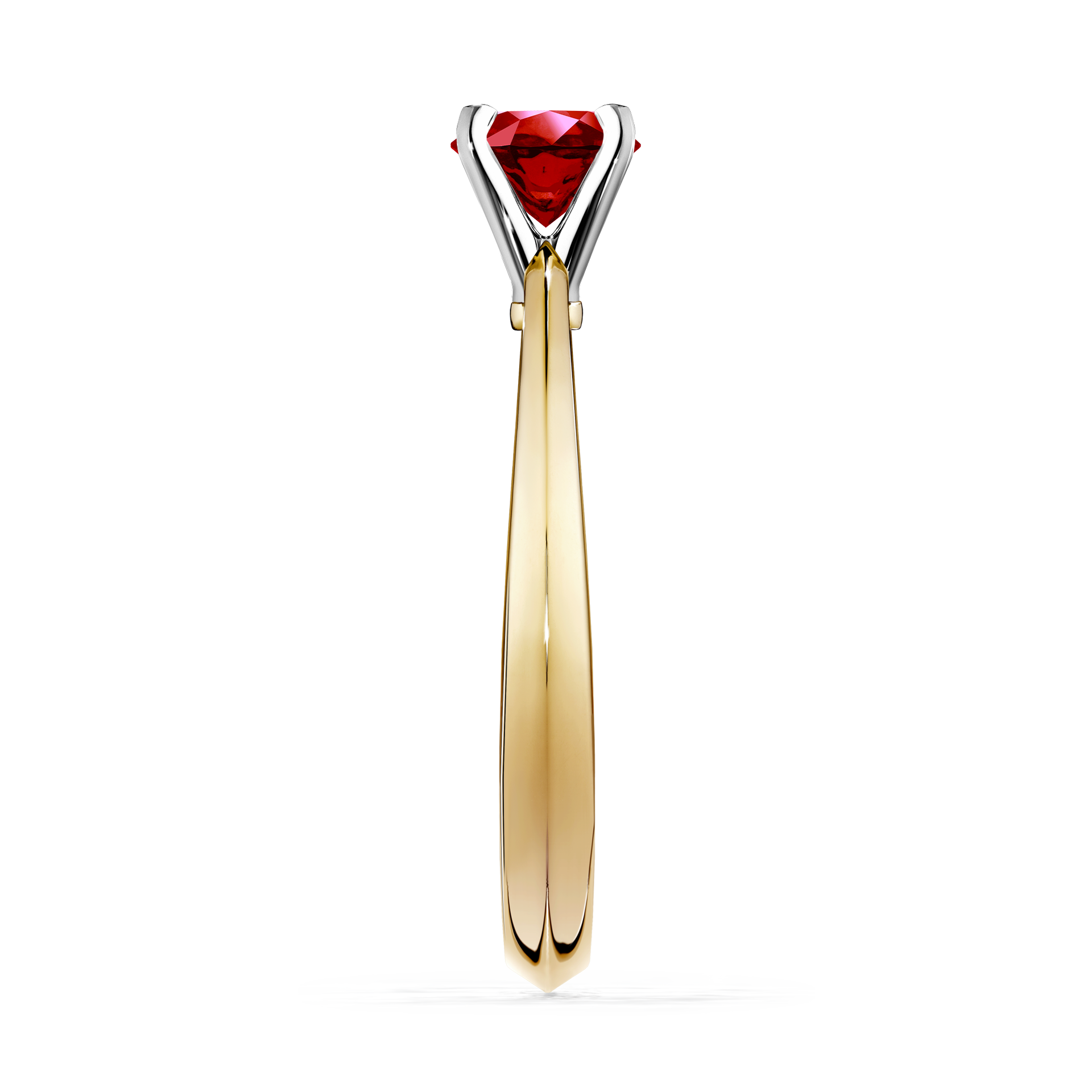 Pierścionek zaręczynowy My Angel z żółtego złota z rubinem 0,25CT