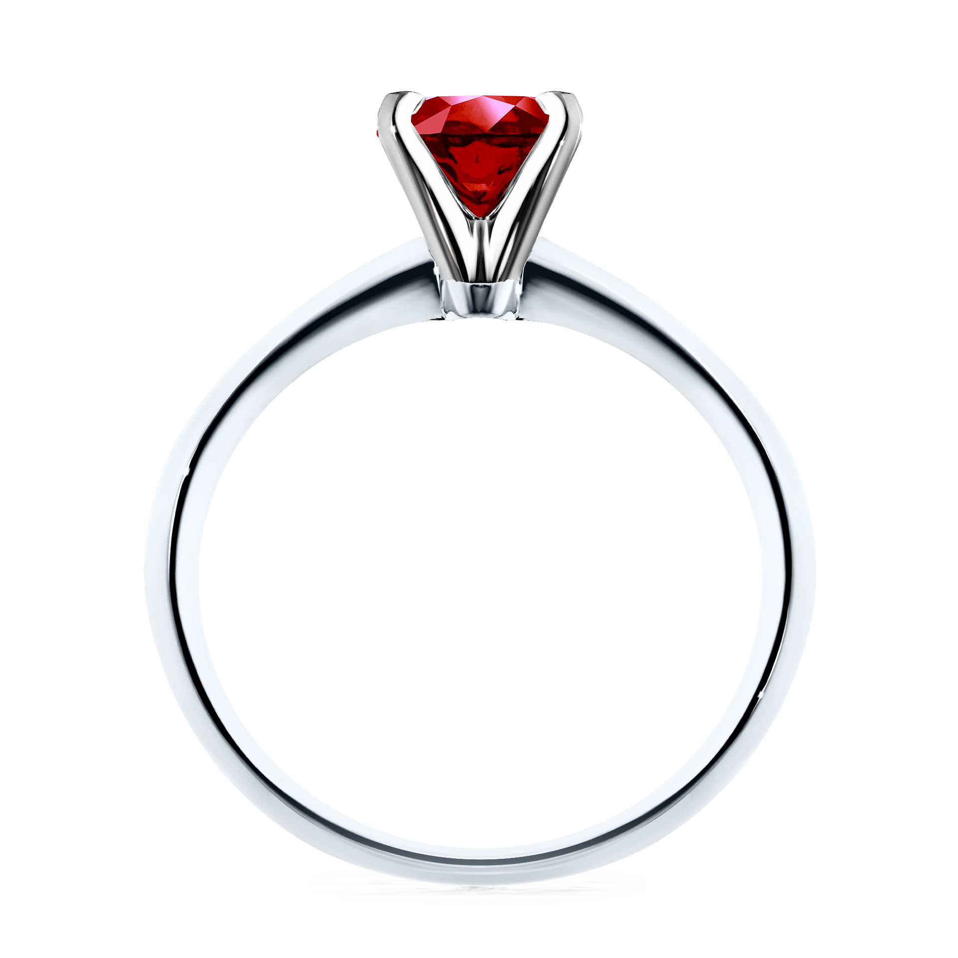 Pierścionek zaręczynowy My Angel z białego złota z rubinem 0,50CT