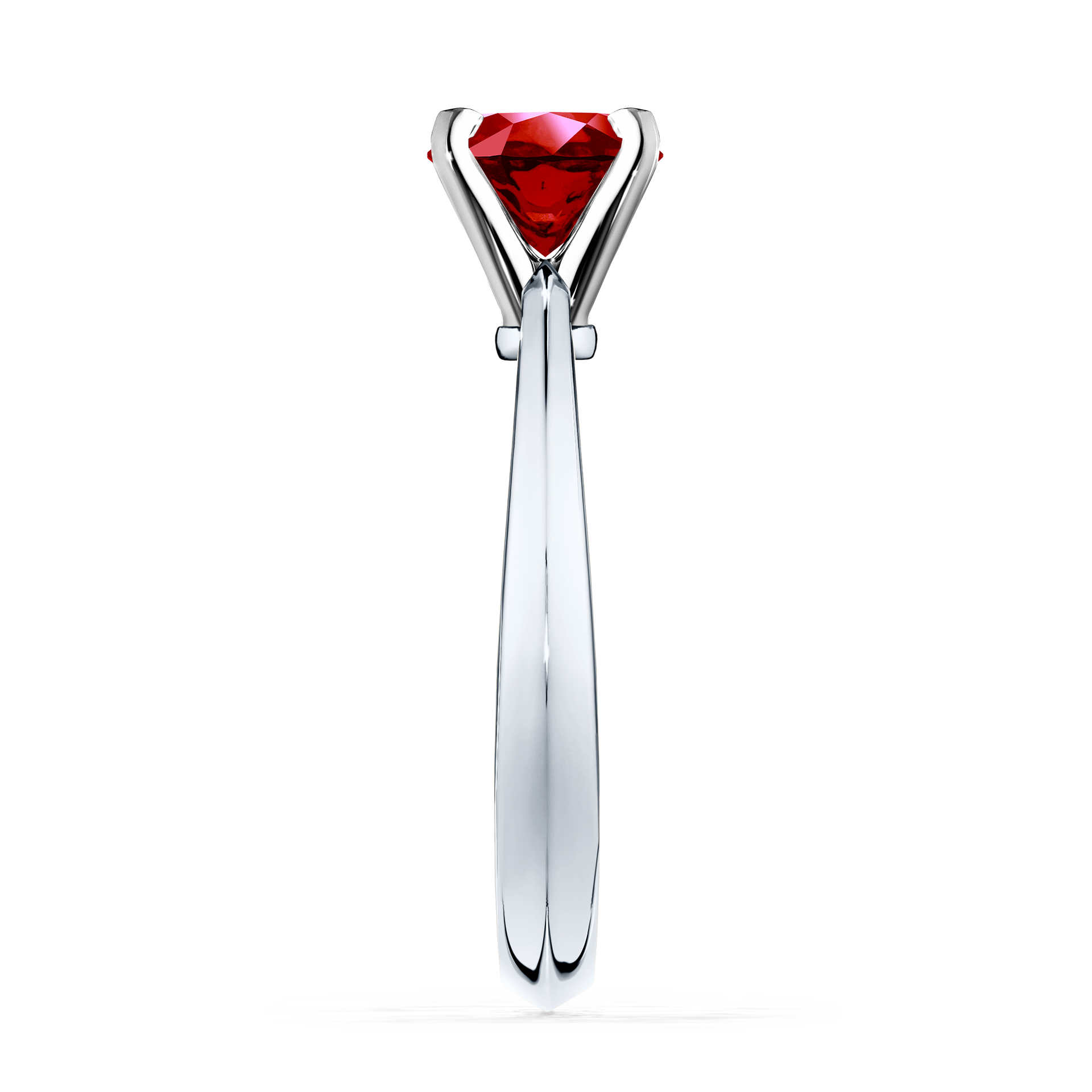 Pierścionek zaręczynowy My Angel z białego złota z rubinem 0,50CT
