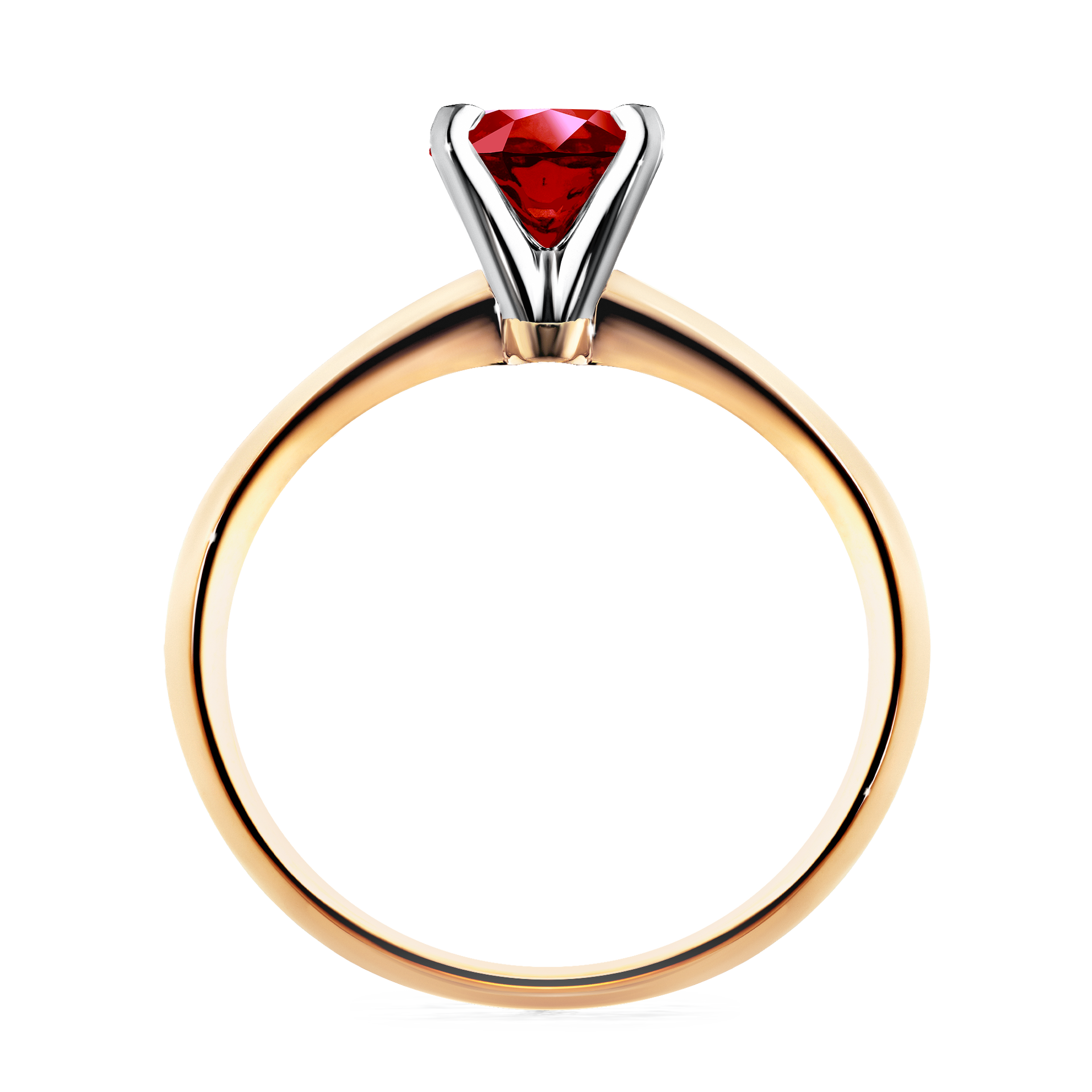 Pierścionek zaręczynowy My Angel z żółtego złota z rubinem 0,50CT