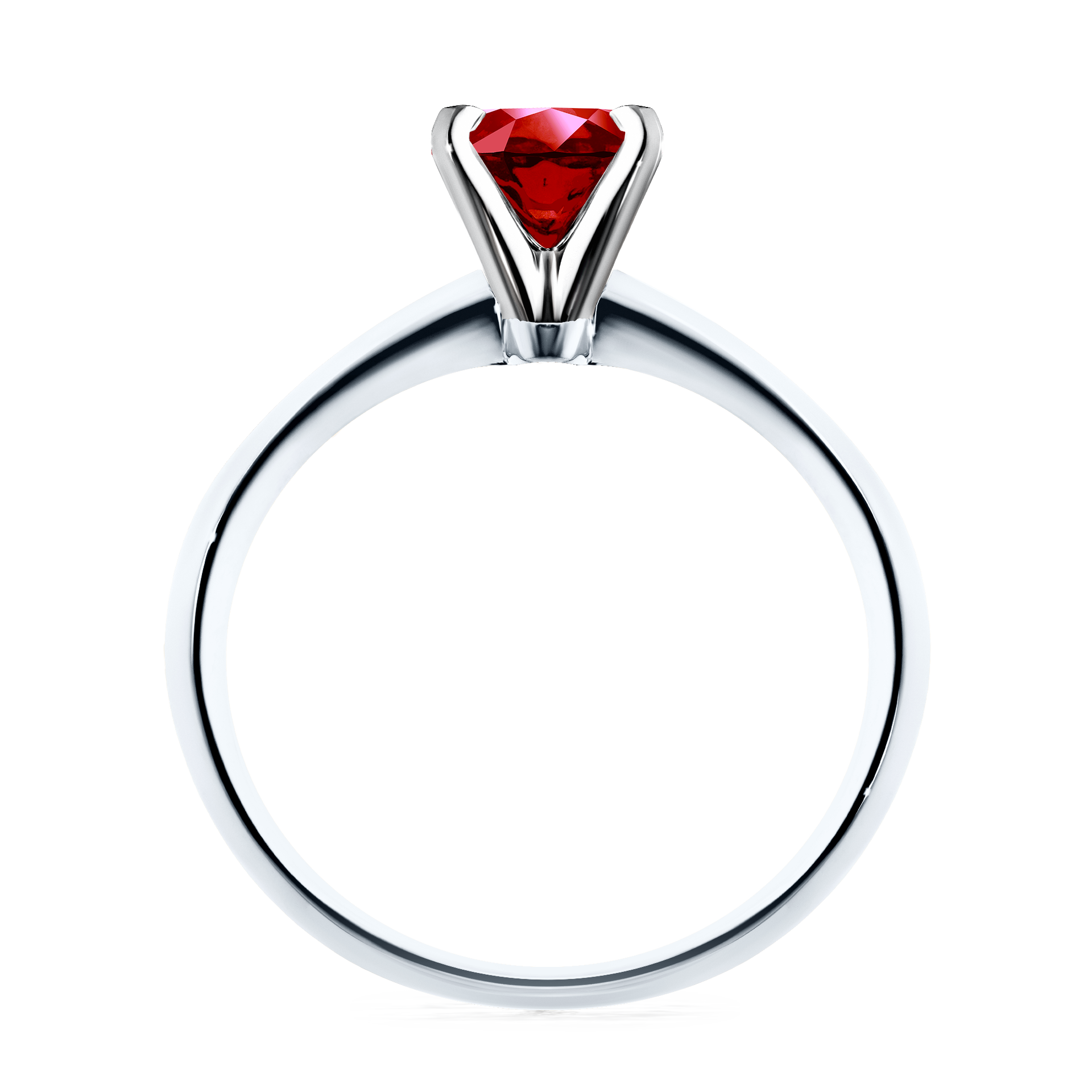 Pierścionek zaręczynowy My Angel z białego złota z rubinem 0,80CT