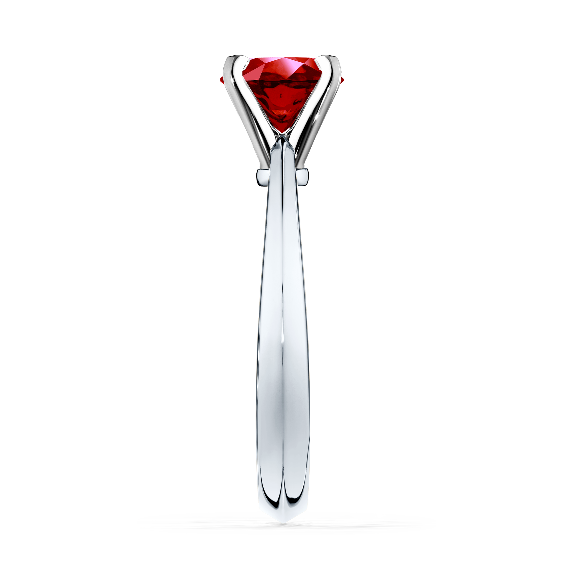 Pierścionek zaręczynowy My Angel z białego złota z rubinem 0,80CT