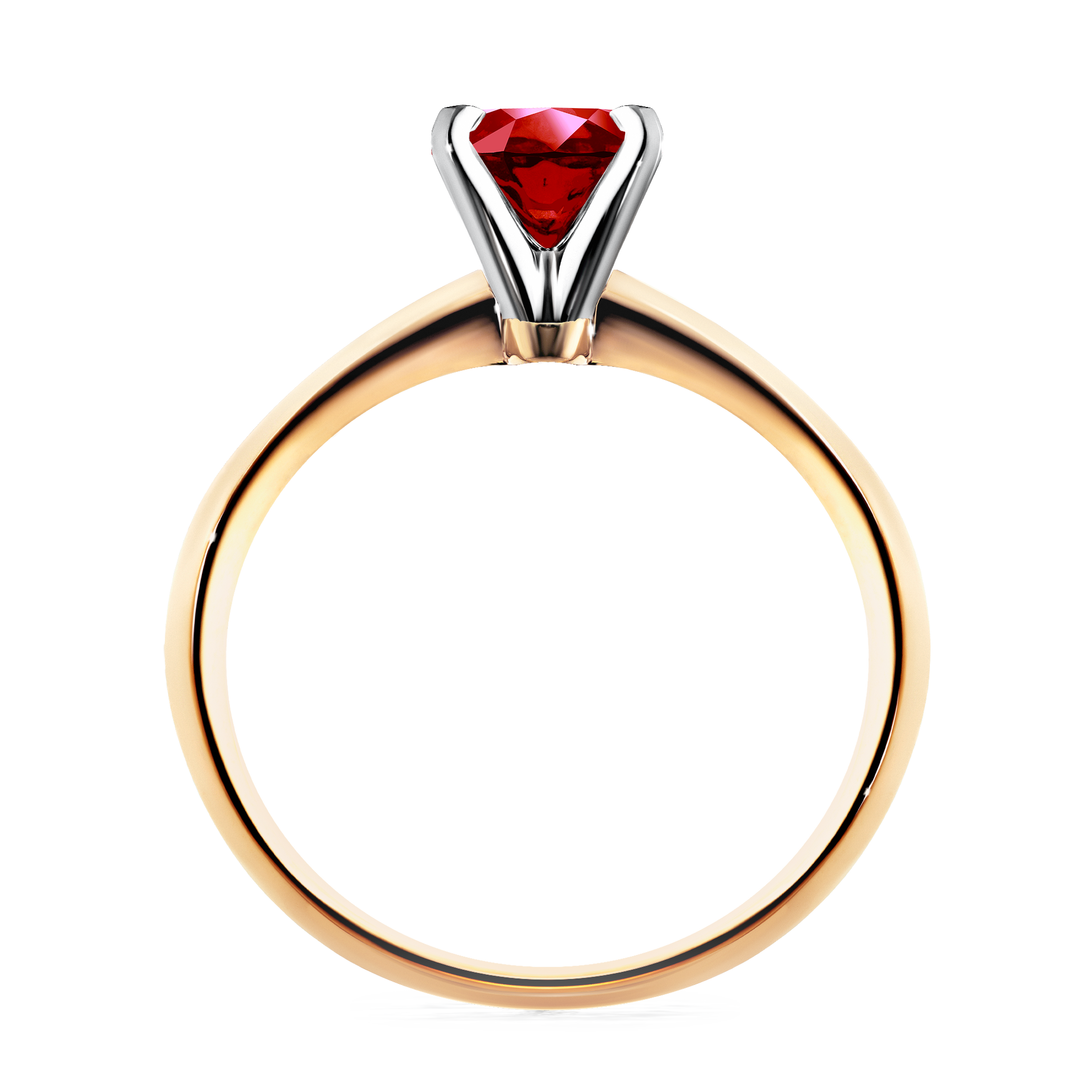 Pierścionek zaręczynowy My Angel z żółtego złota z rubinem 0,80CT