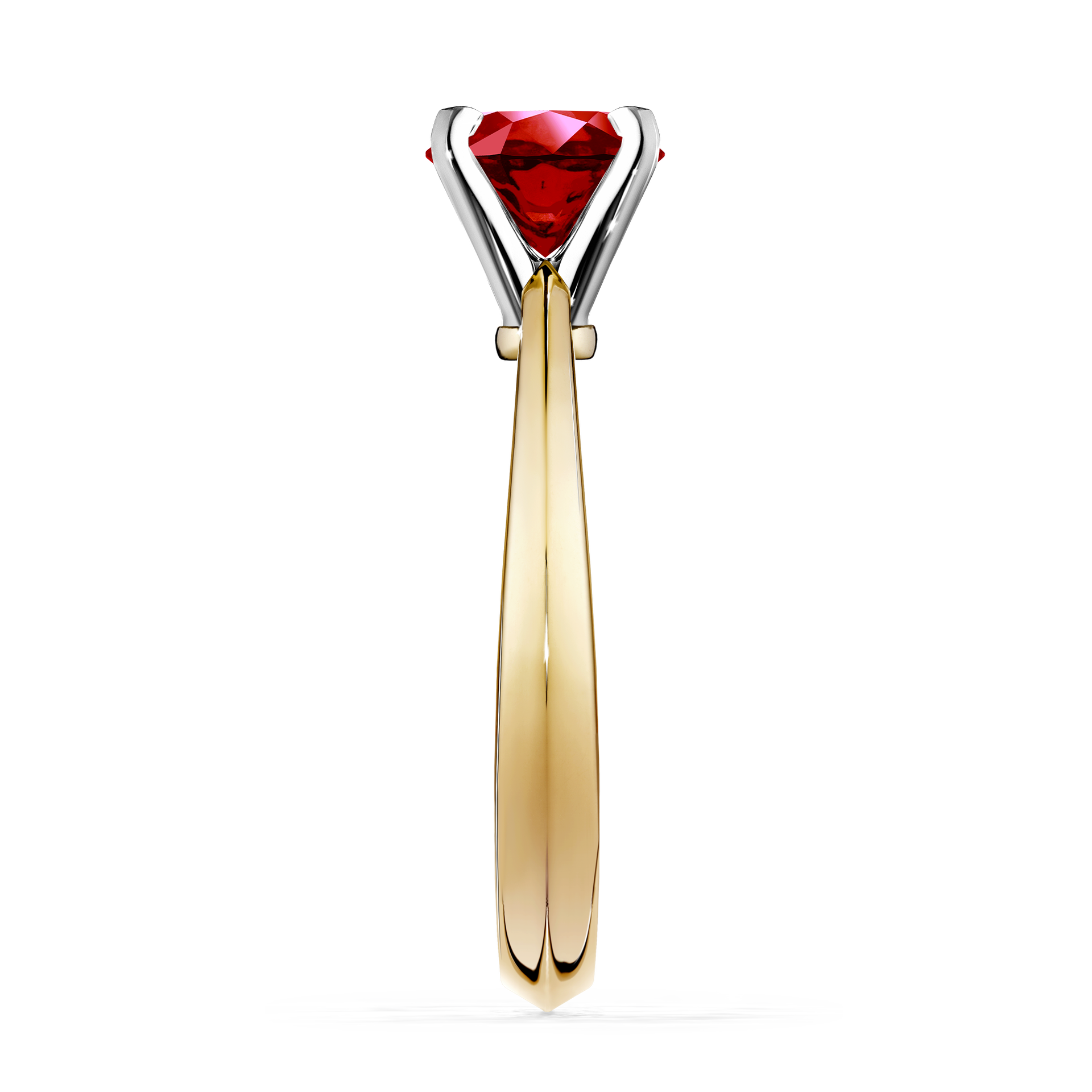 Pierścionek zaręczynowy My Angel z żółtego złota z rubinem 0,80CT
