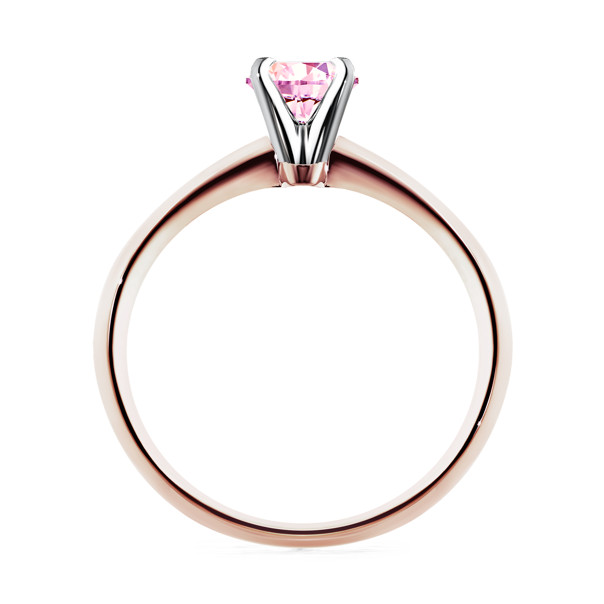 Pierścionek zaręczynowy My Angel z różowego złota z szafirem różowym 0,25CT