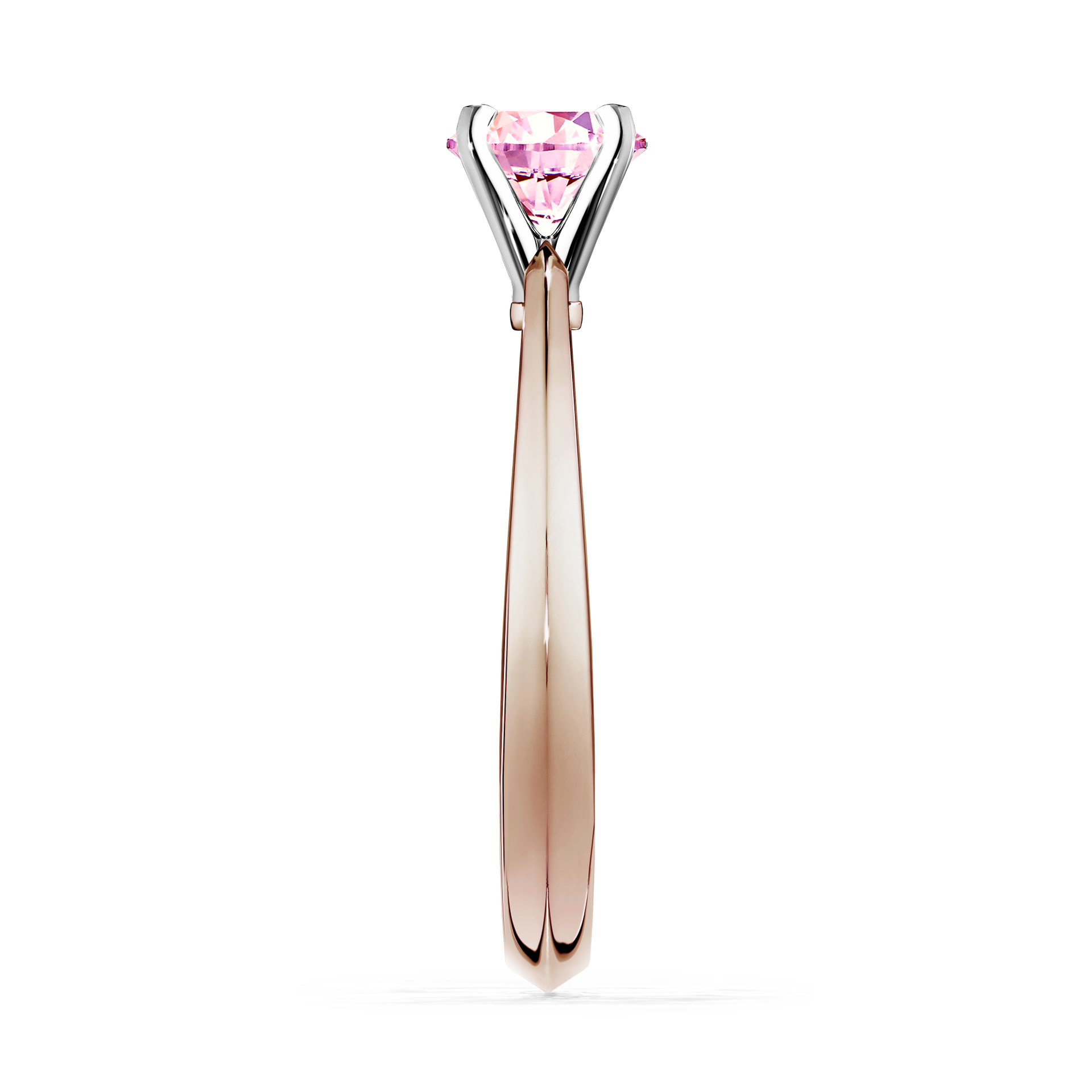 Pierścionek zaręczynowy My Angel z różowego złota z szafirem różowym 0,25CT
