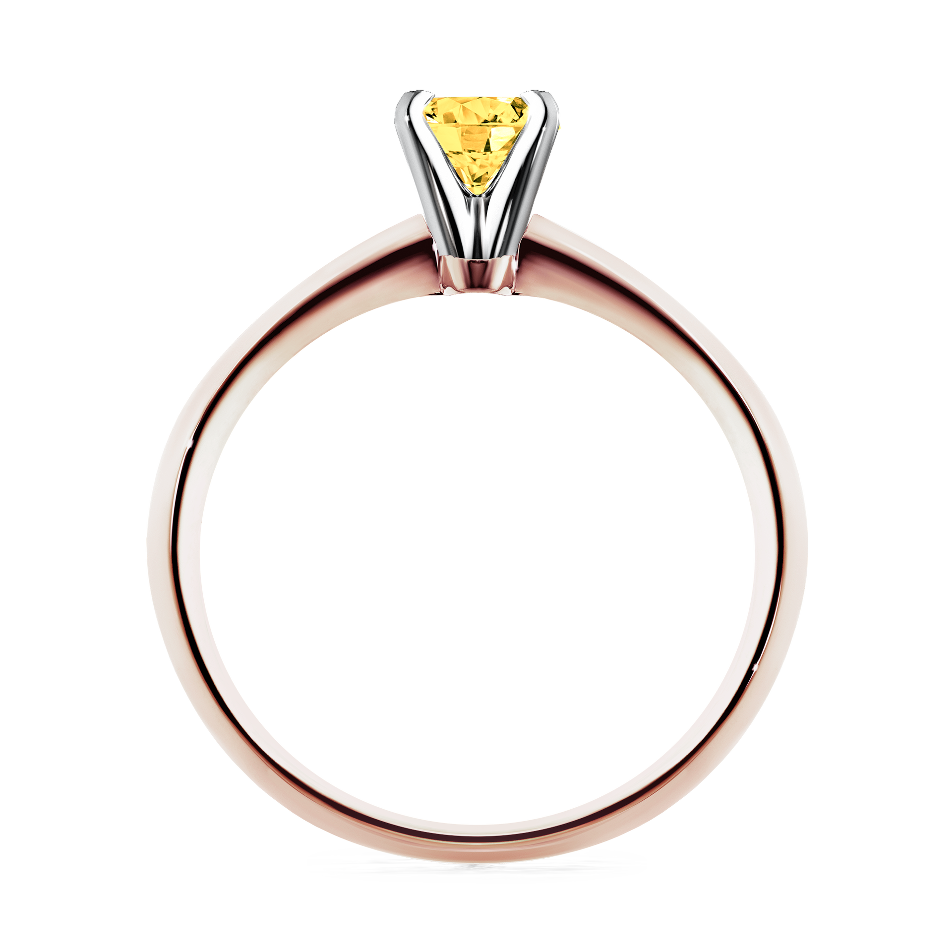 Pierścionek zaręczynowy My Angel z różowego złota z szafirem żółtym 0,25CT
