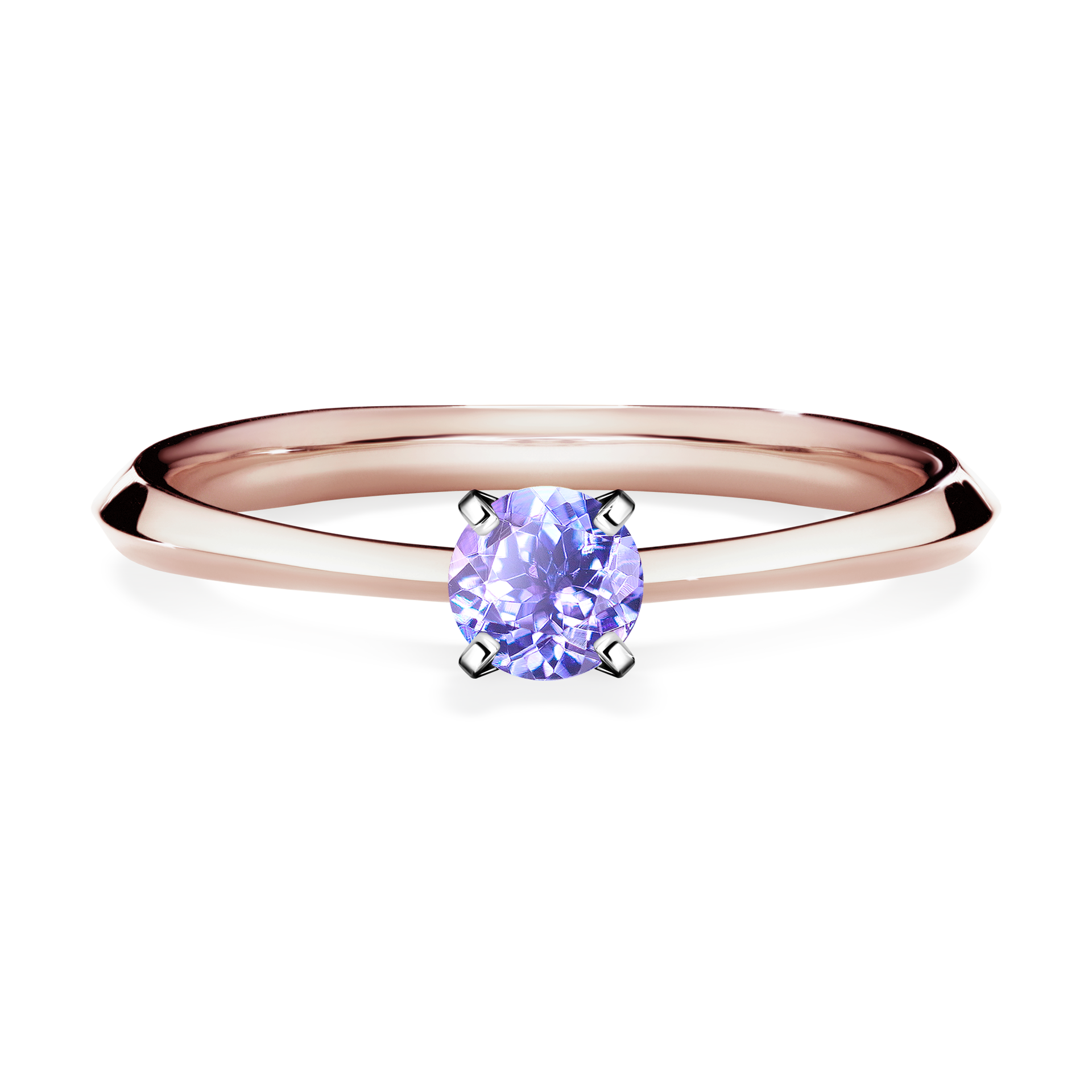 Pierścionek zaręczynowy My Angel z różowego złota z tanzanitem 0,25CT