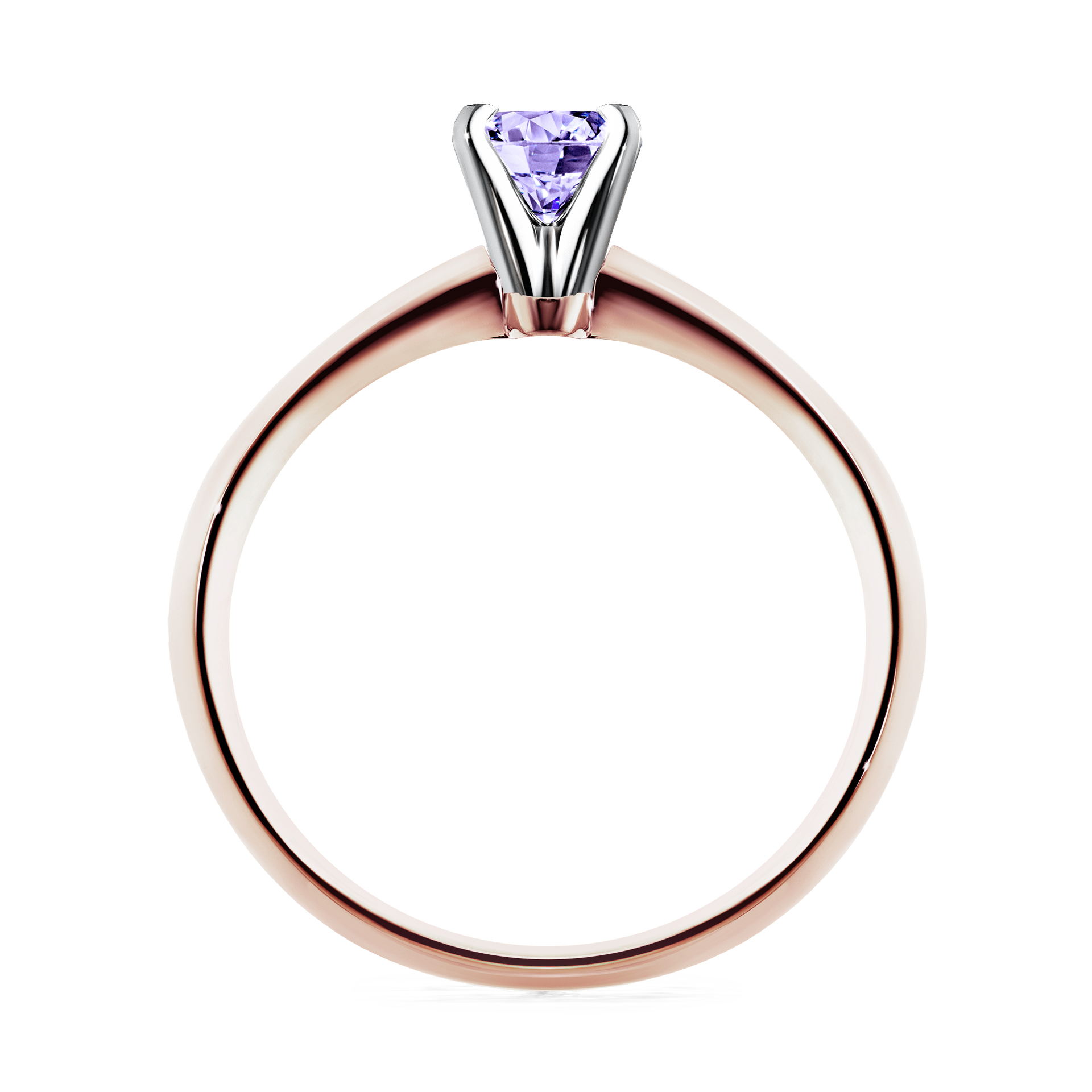 Pierścionek zaręczynowy My Angel z różowego złota z tanzanitem 0,25CT