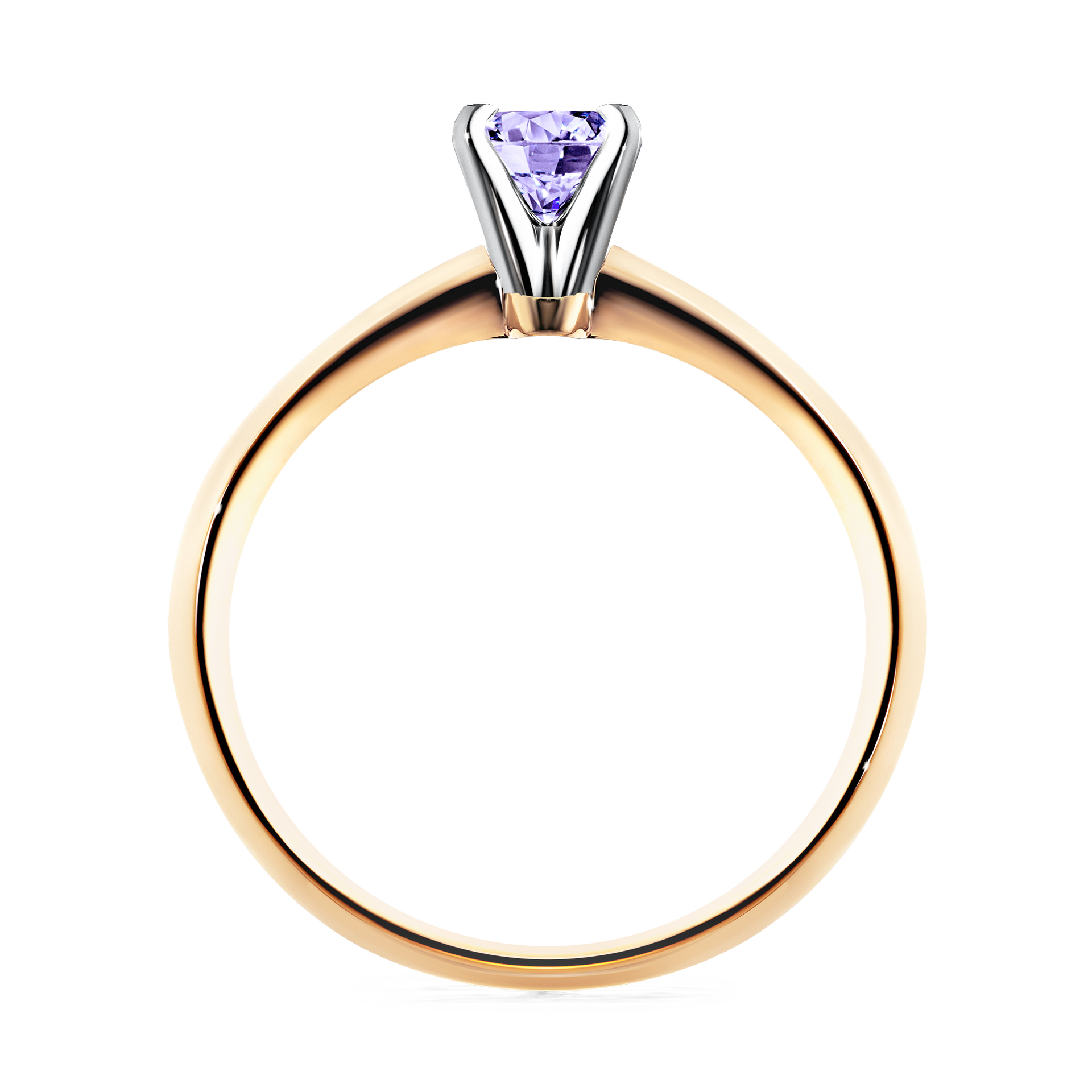 Pierścionek zaręczynowy My Angel z żółtego złota z tanzanitem 0,25CT