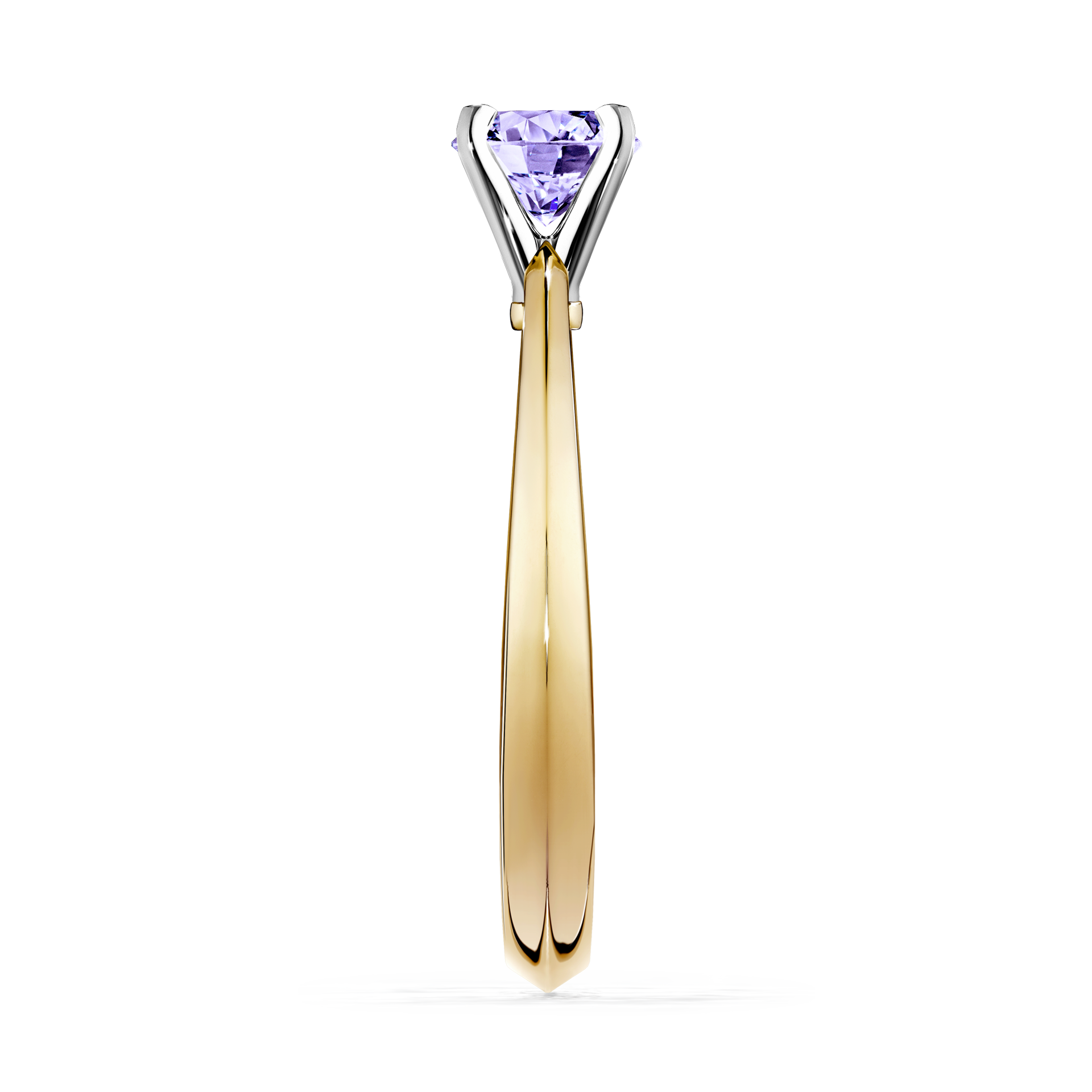 Pierścionek zaręczynowy My Angel z żółtego złota z tanzanitem 0,25CT