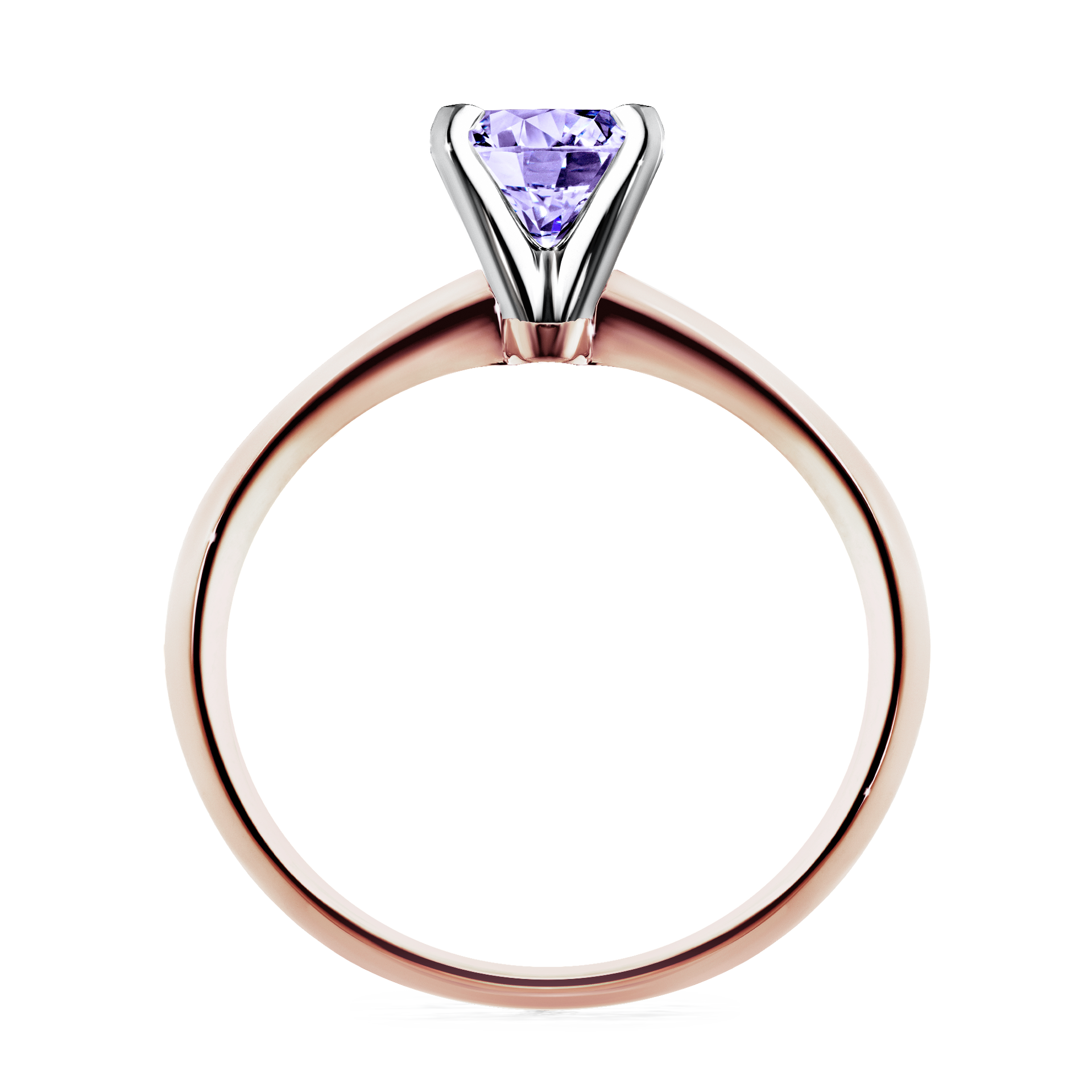 Pierścionek zaręczynowy My Angel z różowego złota z tanzanitem 0,50CT